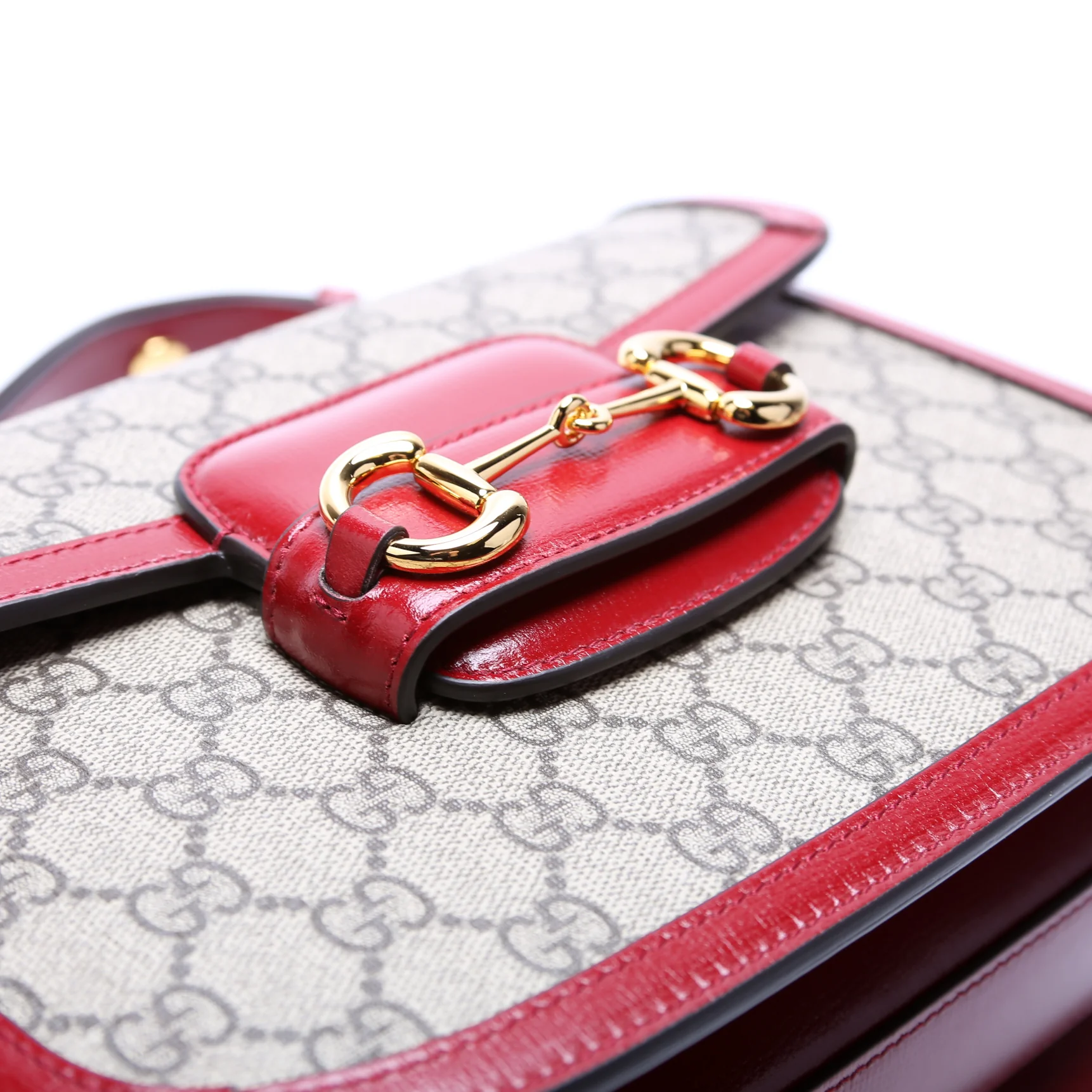 602204 Horsebit 1955 Shoulder Bag Red - Image 6