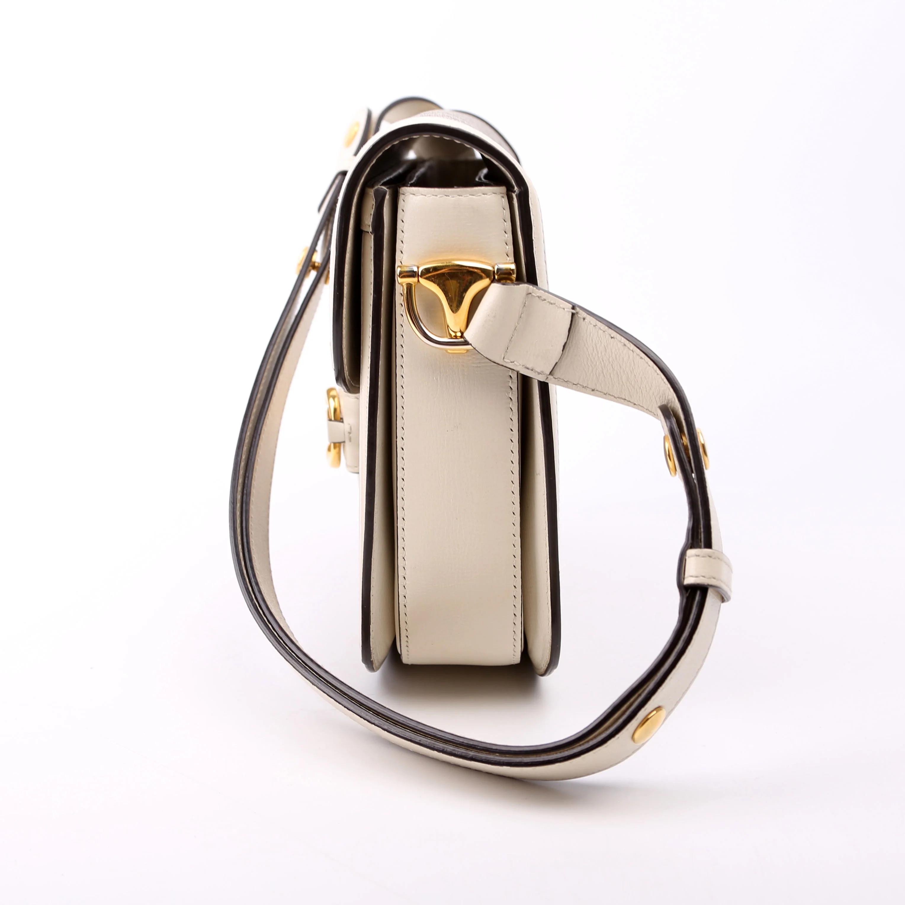 602204 Horsebit 1955 Shoulder Bag White - Image 4