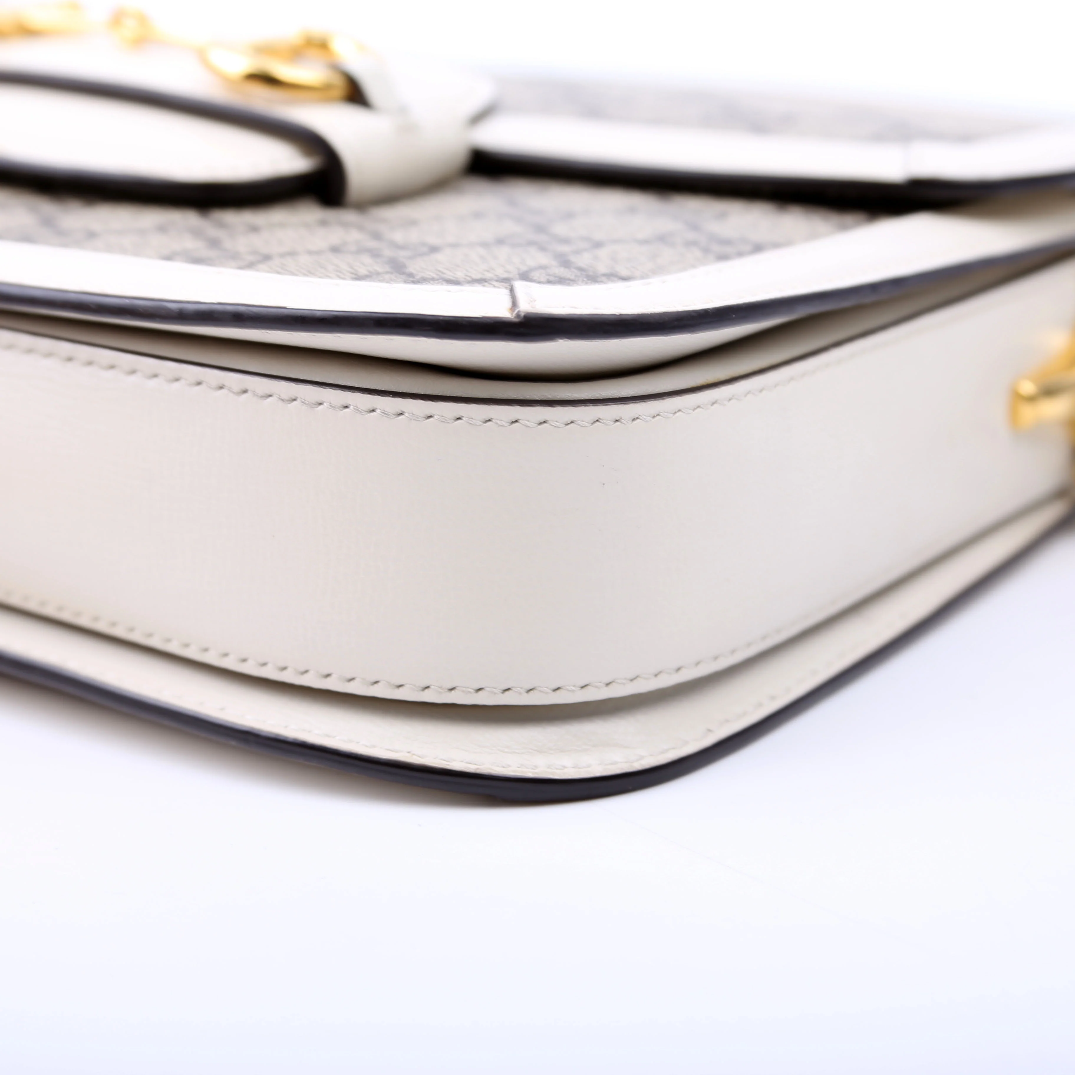 602204 Horsebit 1955 Shoulder Bag White - Image 7