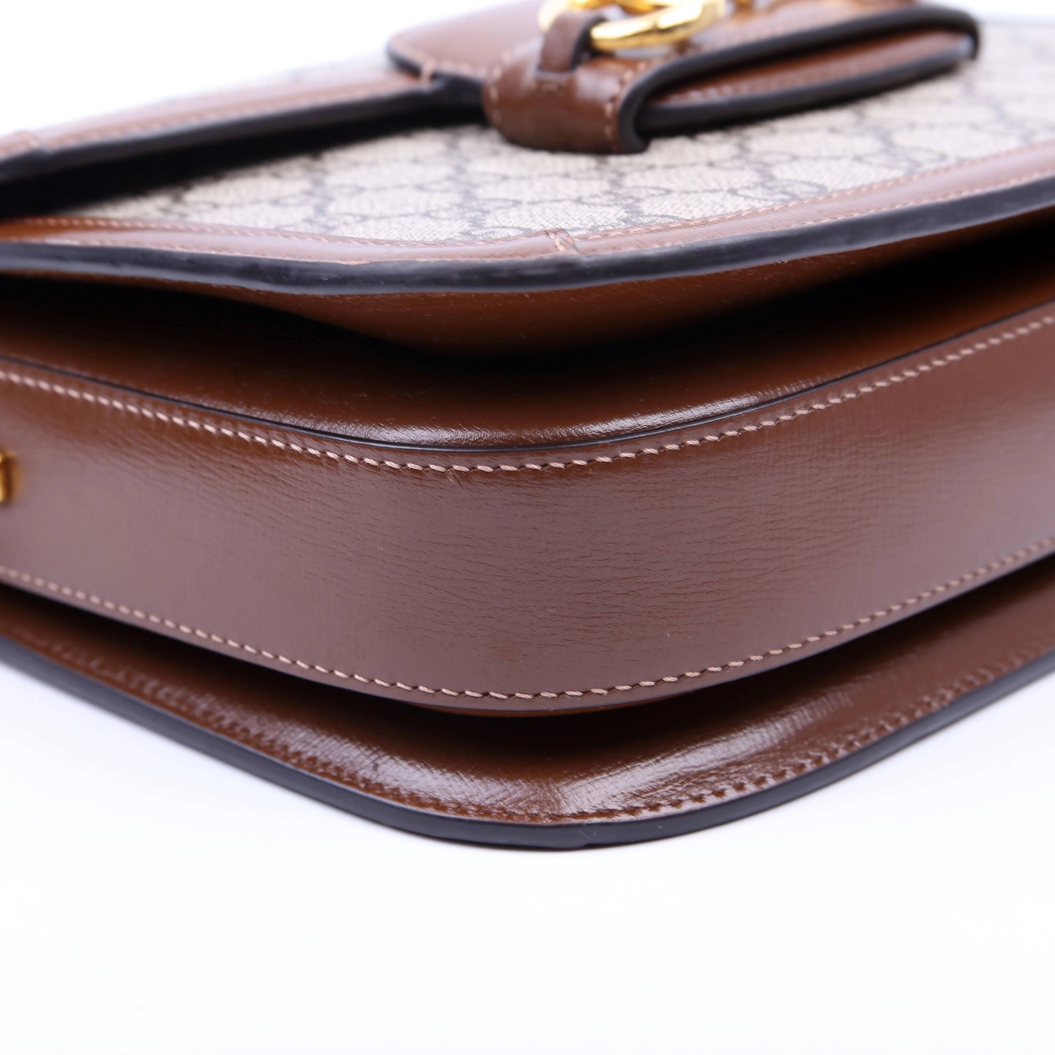 602204 Horsebit Shoulder Bag Brown - Image 6
