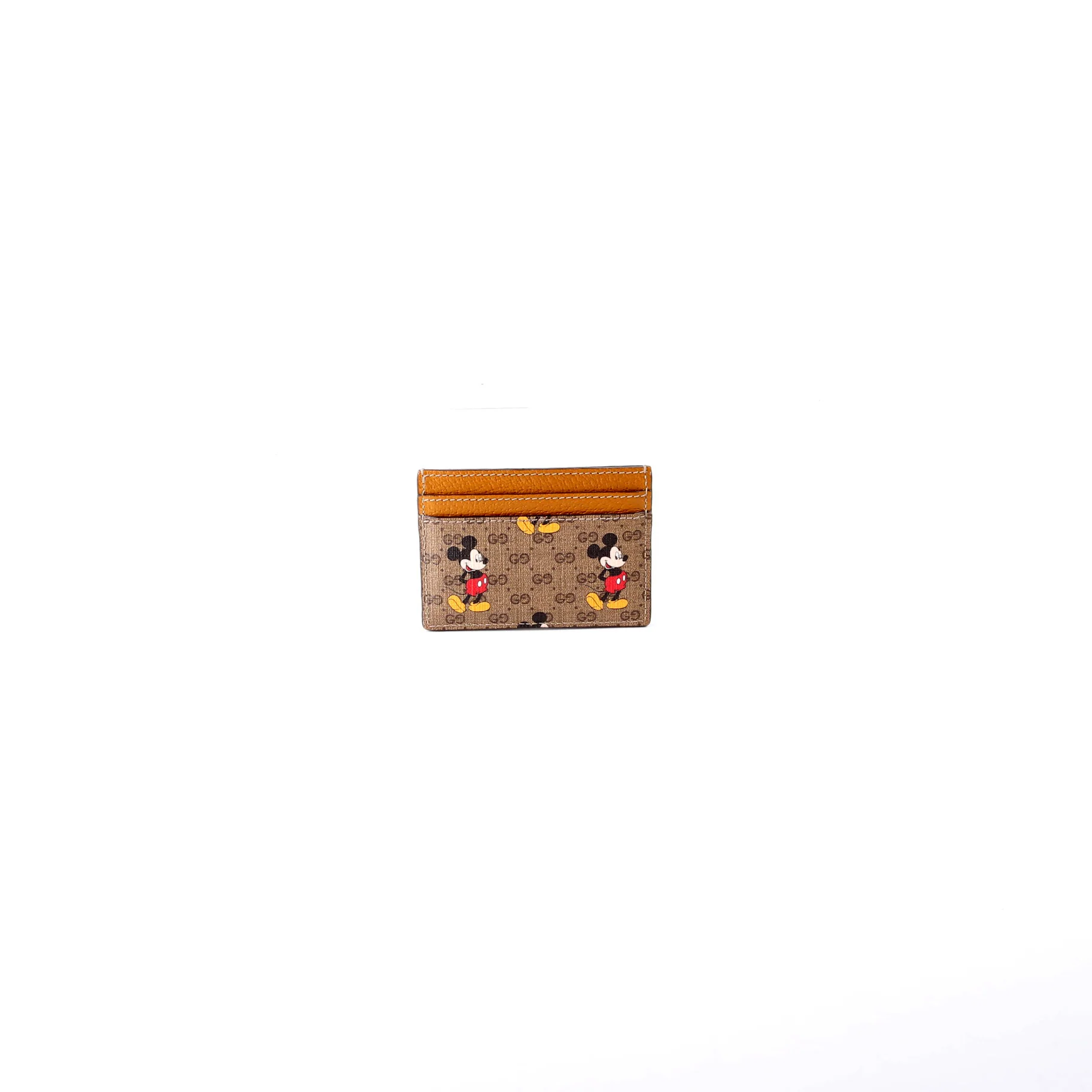 602535 GG Supreme Mickey Card Holder Brown - Image 2