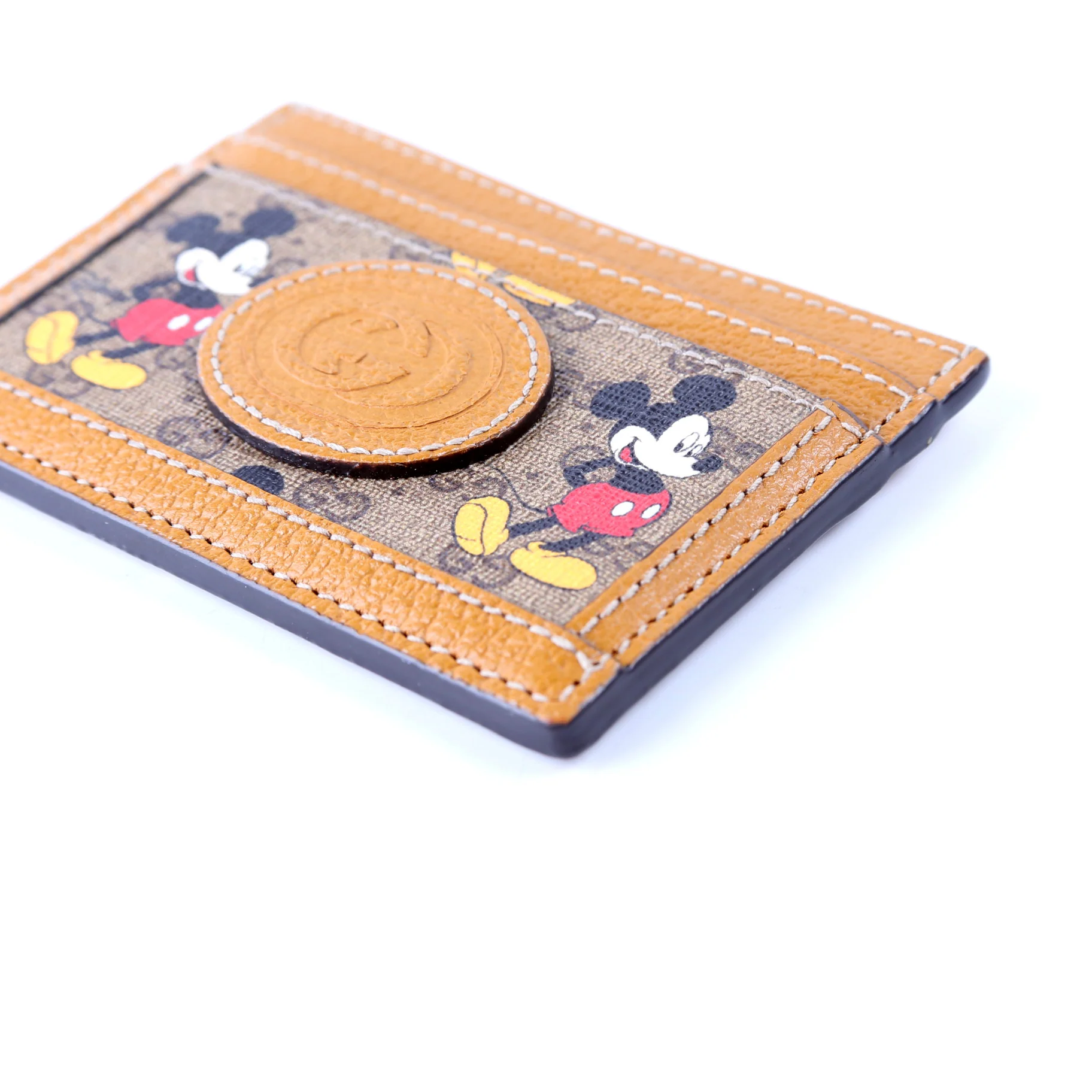 602535 GG Supreme Mickey Card Holder Brown - Image 4