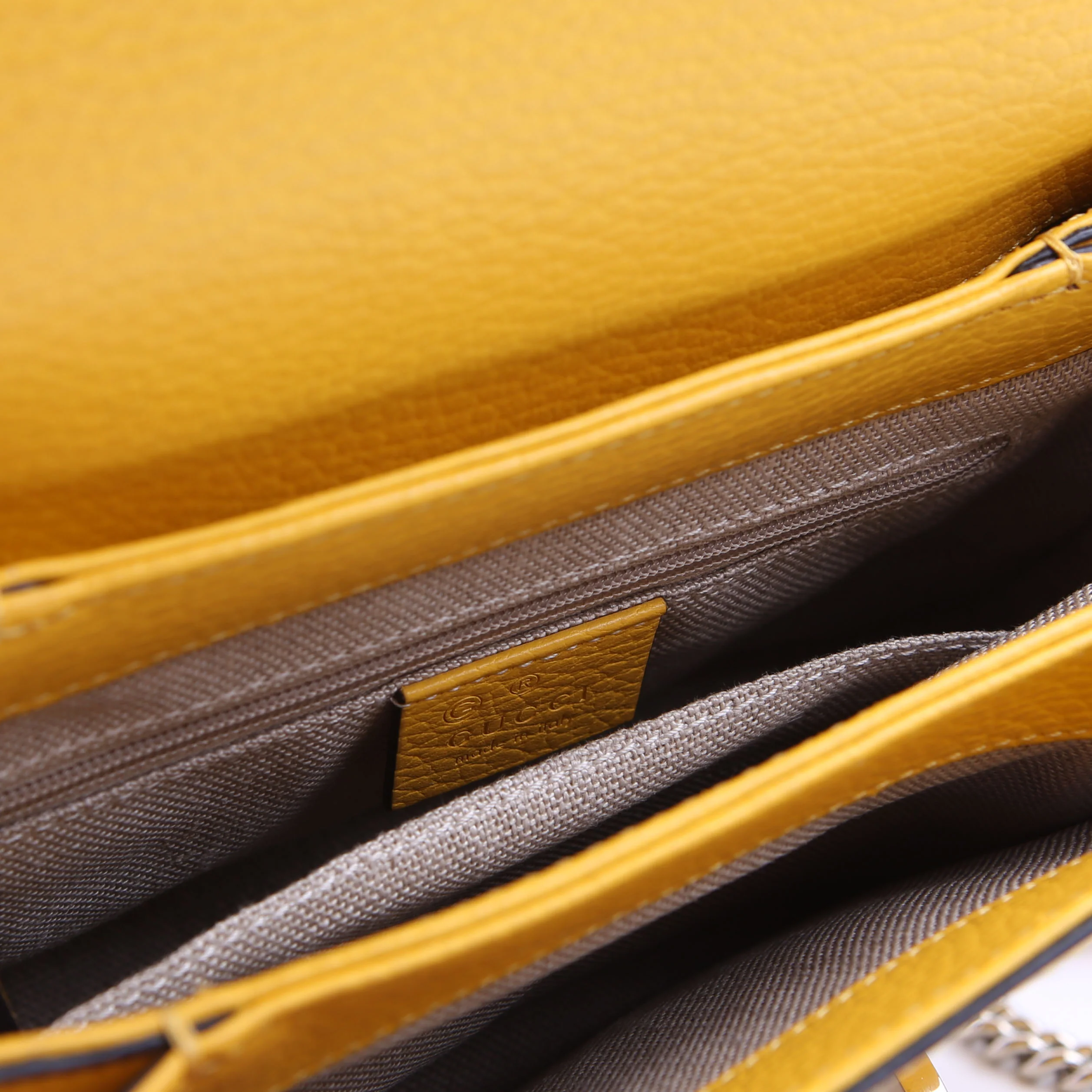 607720 Interlocking Small Crossbody Yellow - Image 11