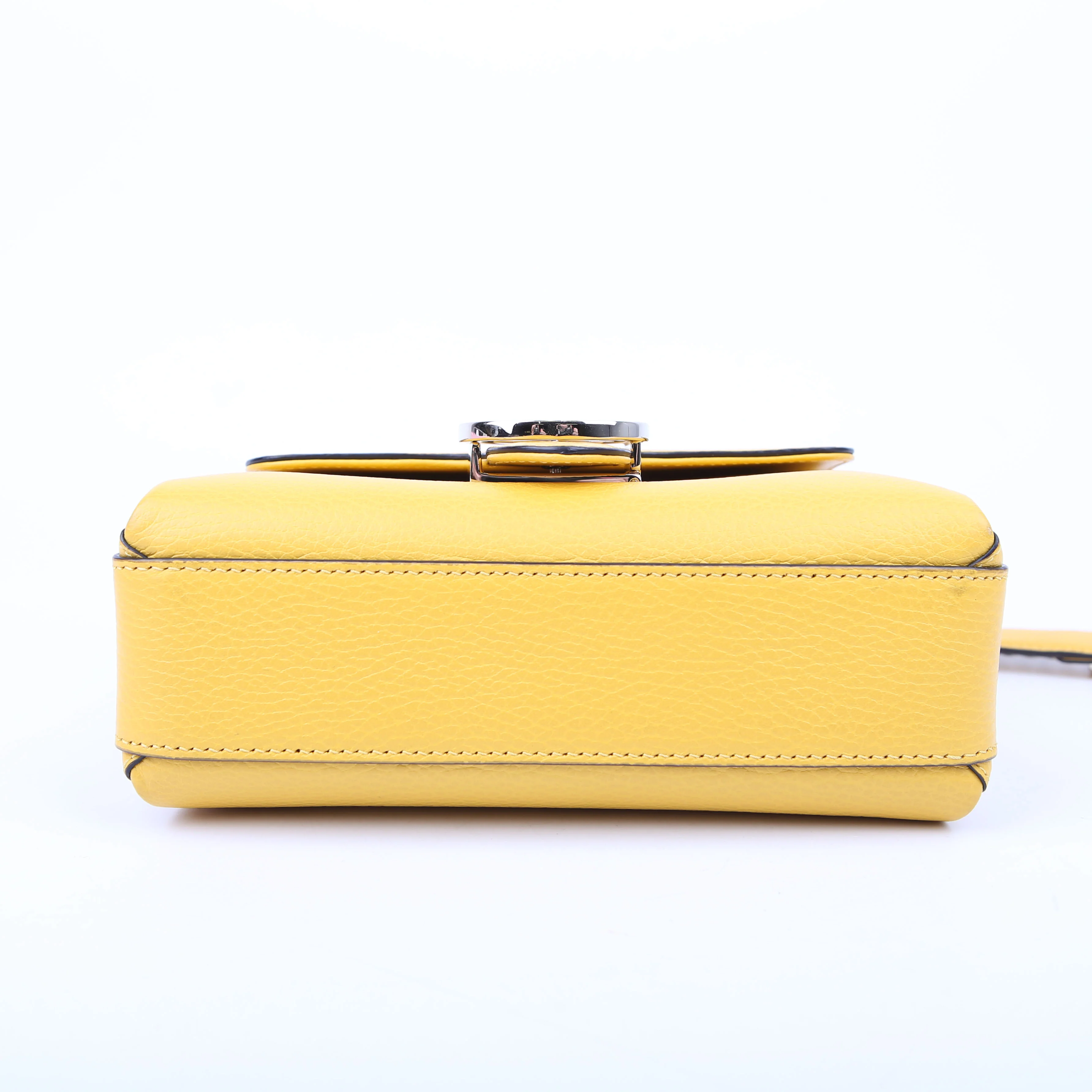 607720 Interlocking Small Crossbody Yellow - Image 4