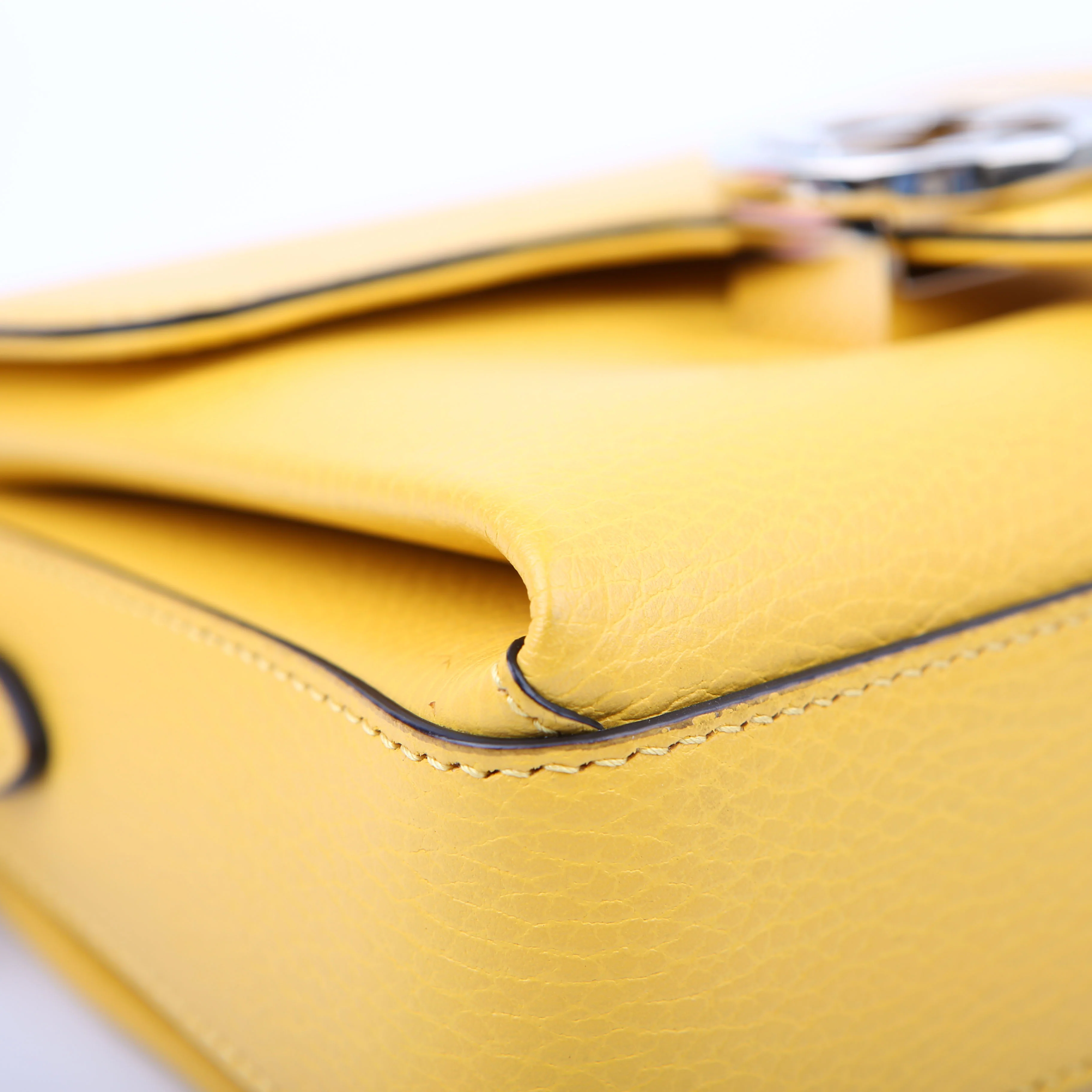 607720 Interlocking Small Crossbody Yellow - Image 5