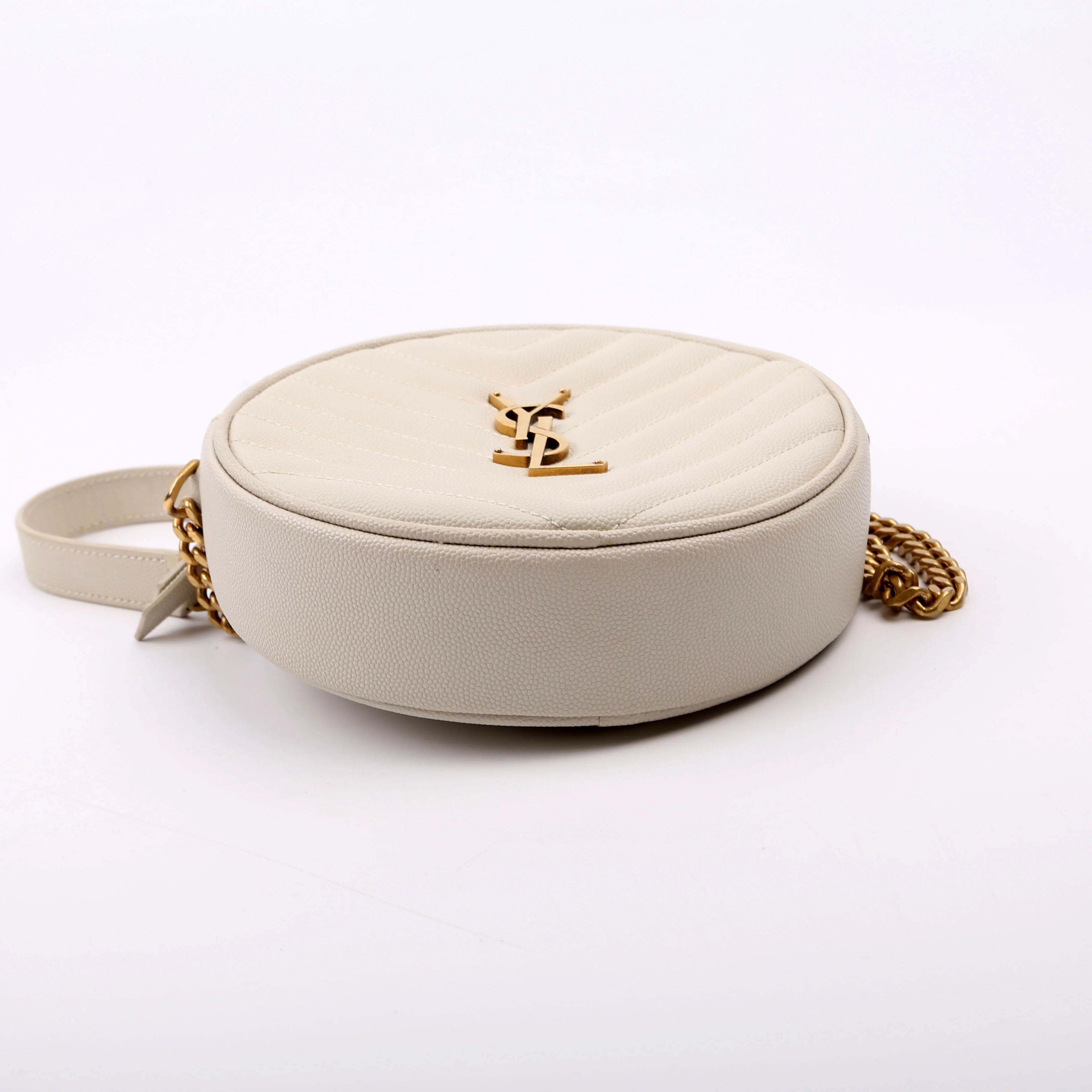 610436 Grain De Poudre Round Camera Bag Cream - Image 4
