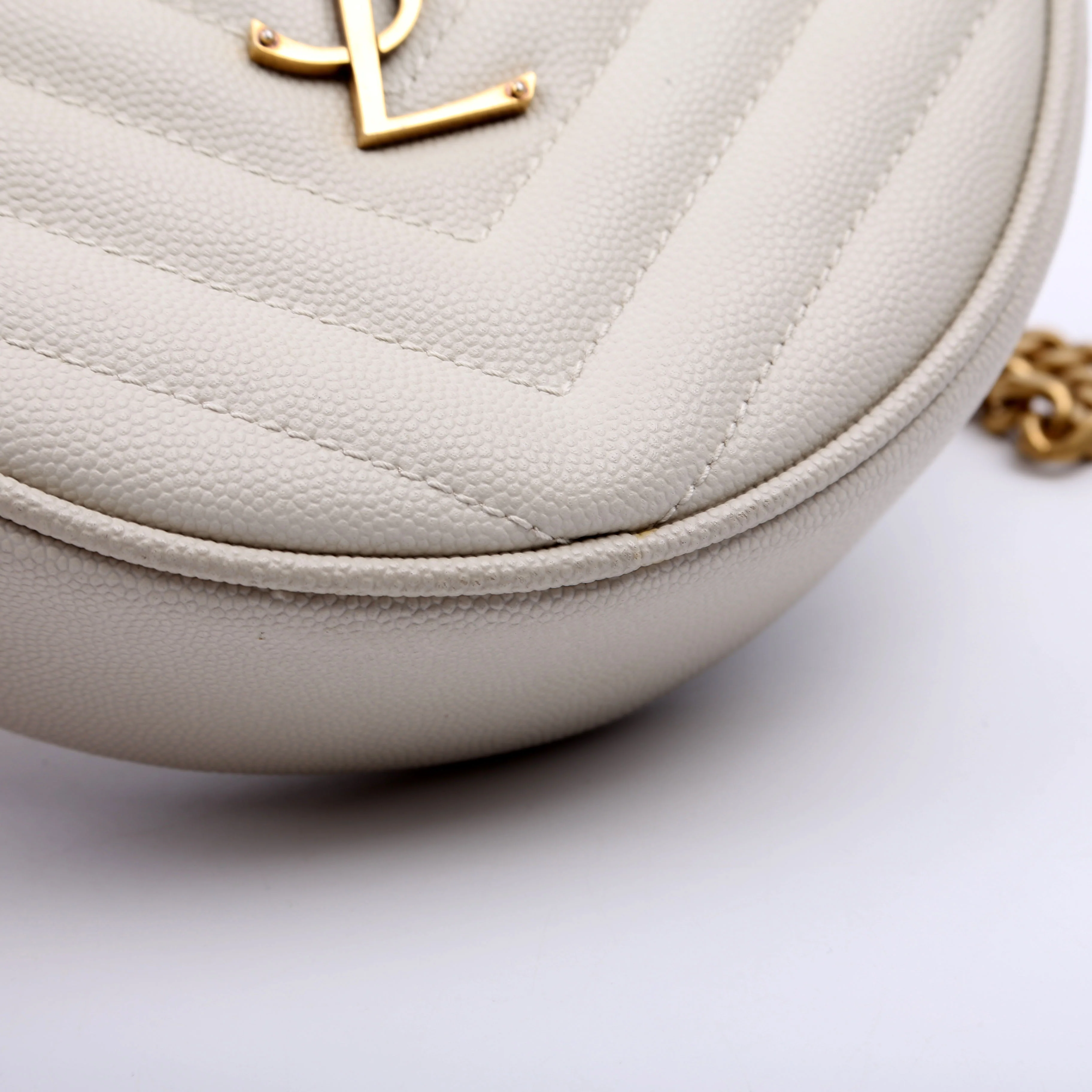 610436 Grain De Poudre Round Camera Bag Cream - Image 5