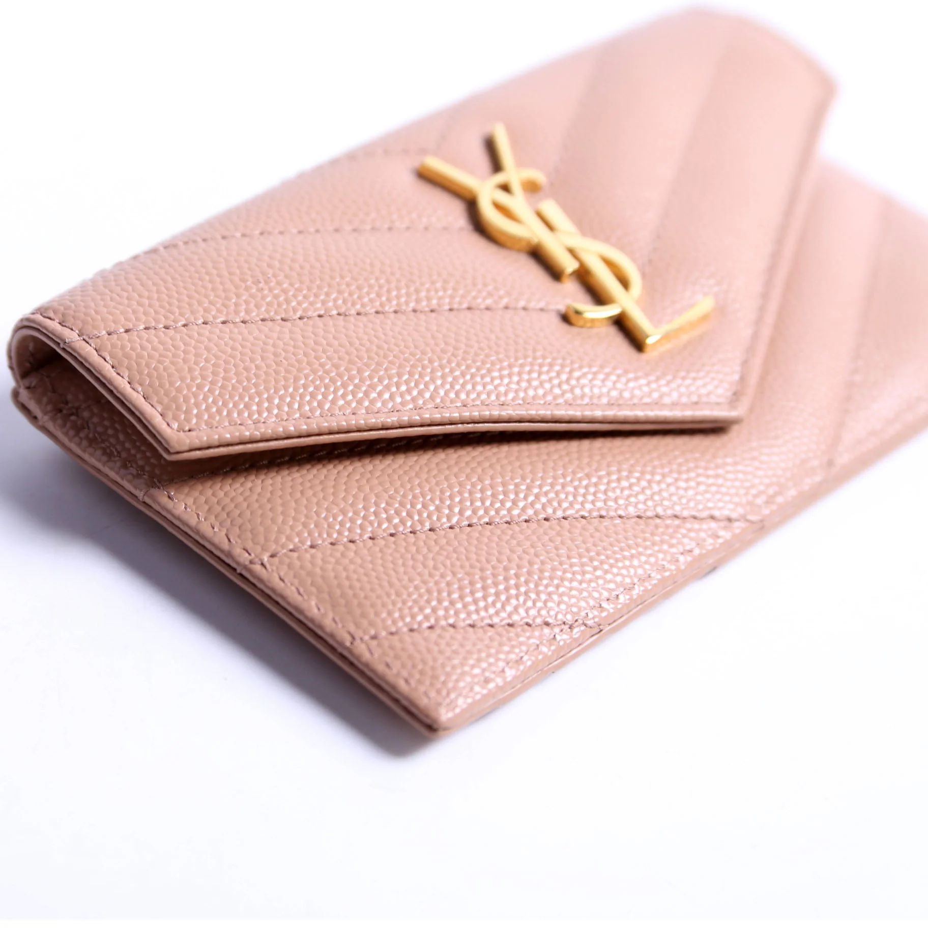 612808 Cassandre Fragments Flap Card Holder Nude - Image 4