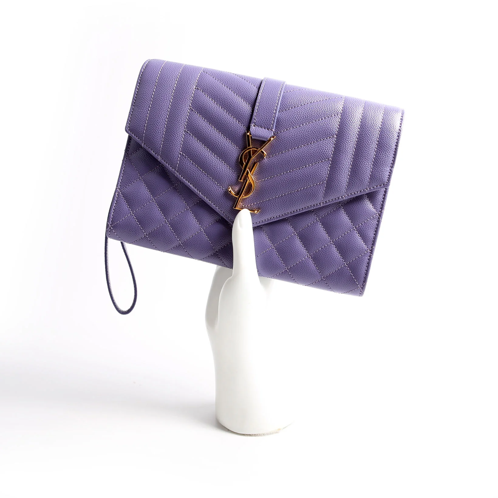 617662 Grain De Poudre Envelope Clutch Purple - Image 13