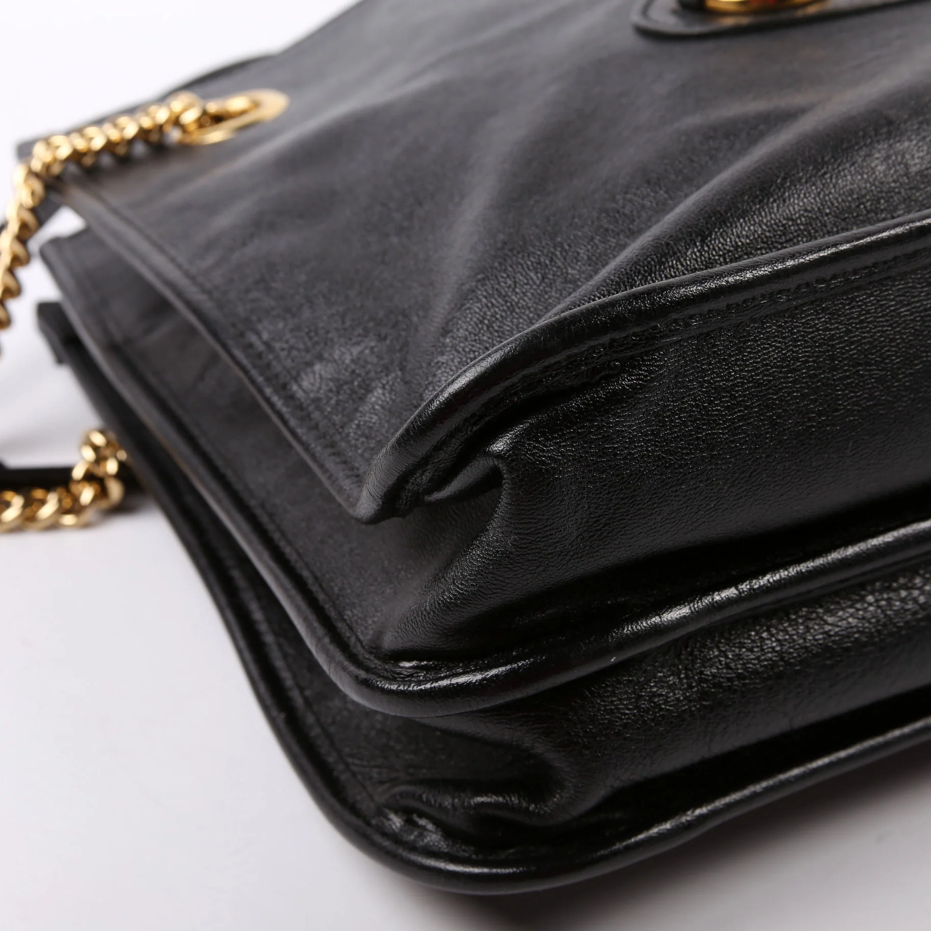 621144 1955 Horsebit Large Leather Tote Black - Image 4