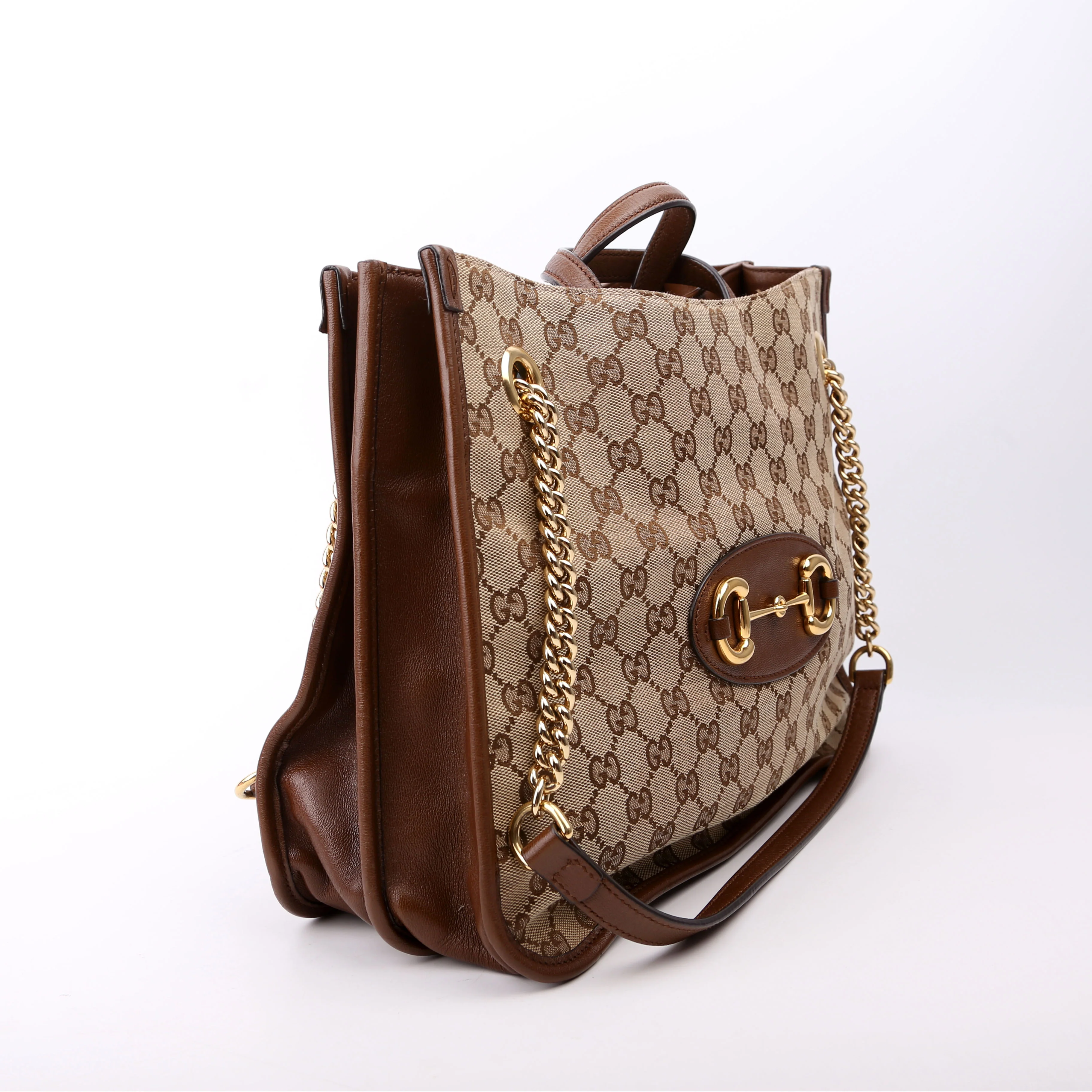 621144 1955 Horsebit Large Tote Brown - Image 2