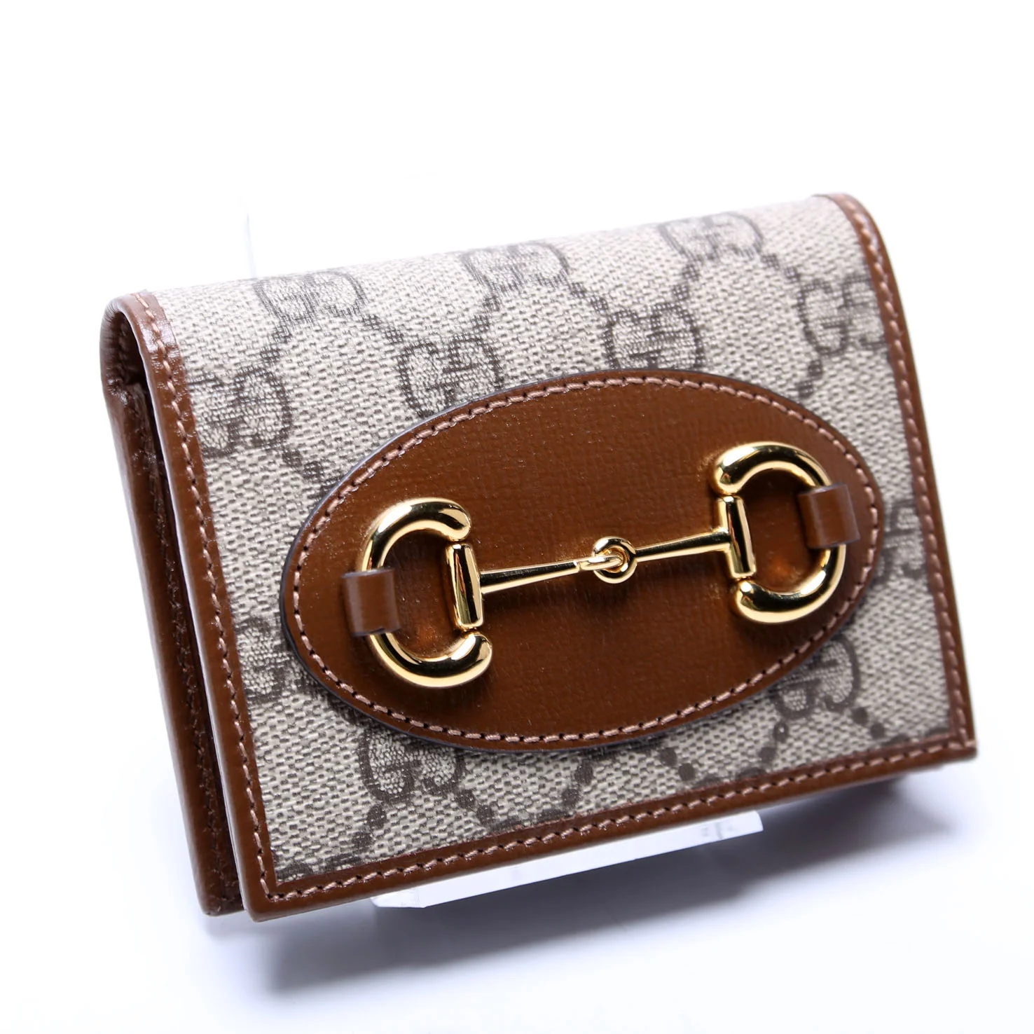 621887 Horsebit 1955 GG Supreme Card Case Brown - Image 2