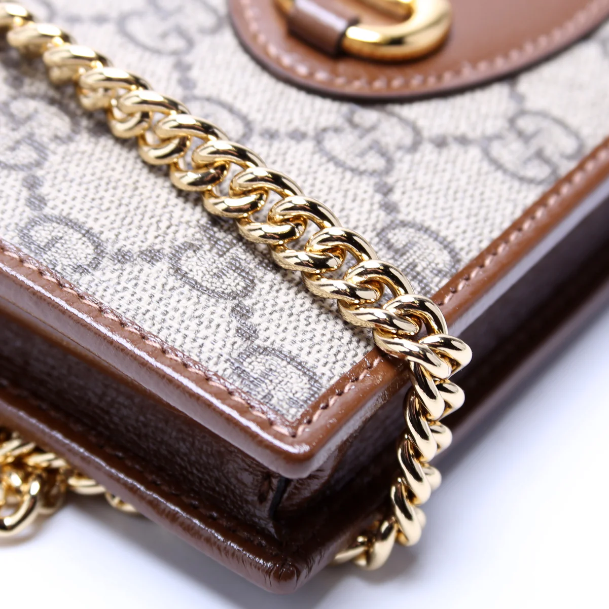 621892 Horsebit 1955 Wallet With Chain Brown - Image 5