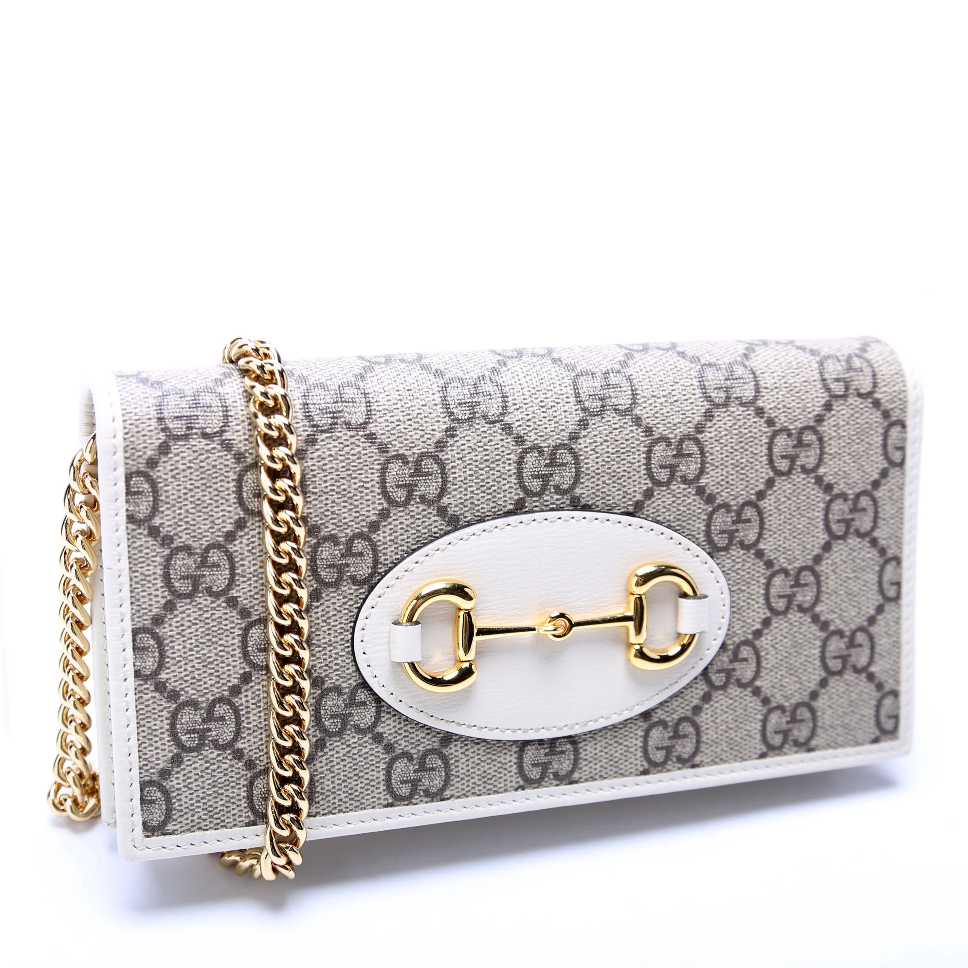 621892 Horsebit 1955 Wallet With Chain White - Image 2