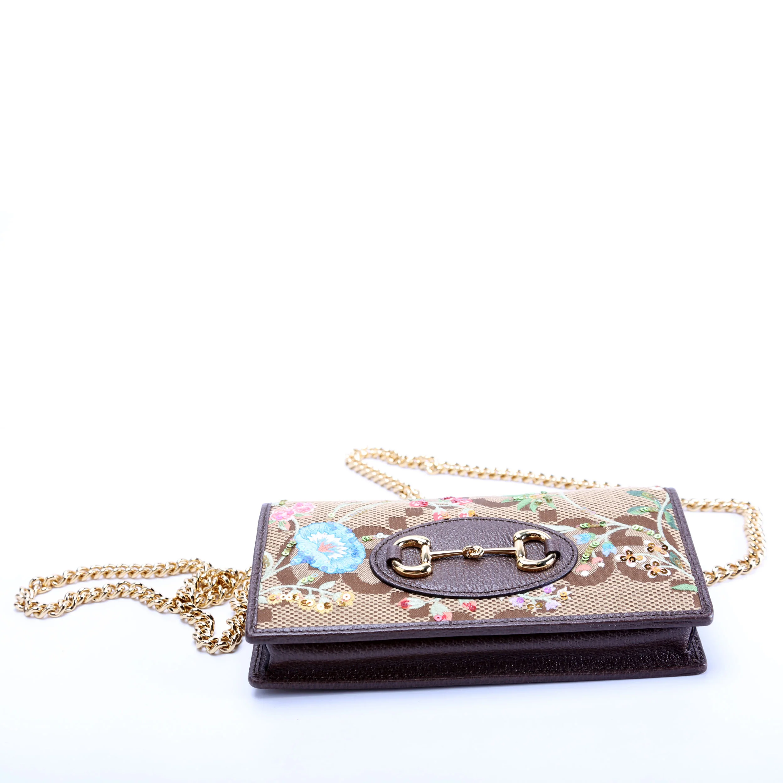 621892 Jumbo GG Embroidered Horsebit 1955 Wallet With Chain - Image 4