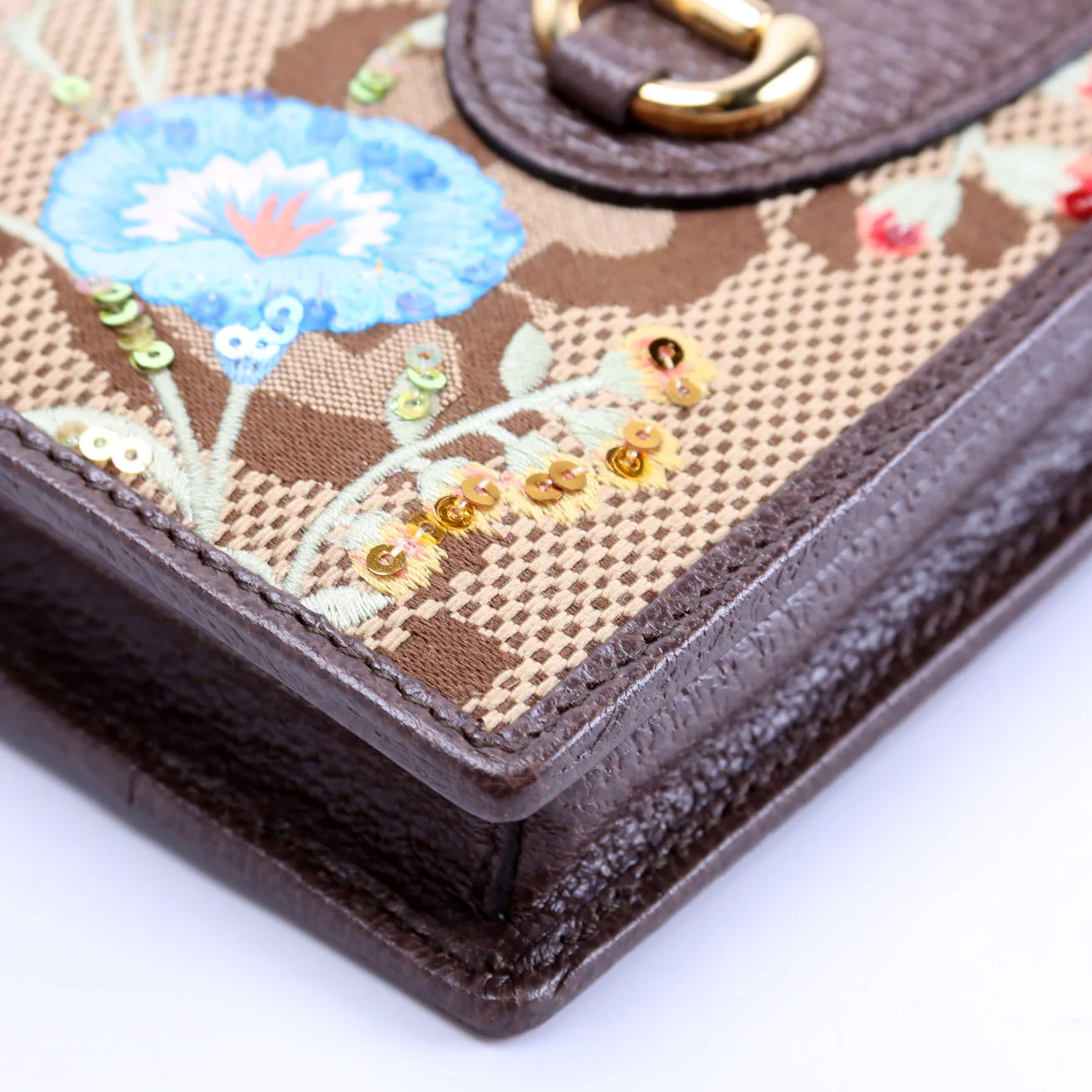 621892 Jumbo GG Embroidered Horsebit 1955 Wallet With Chain - Image 5