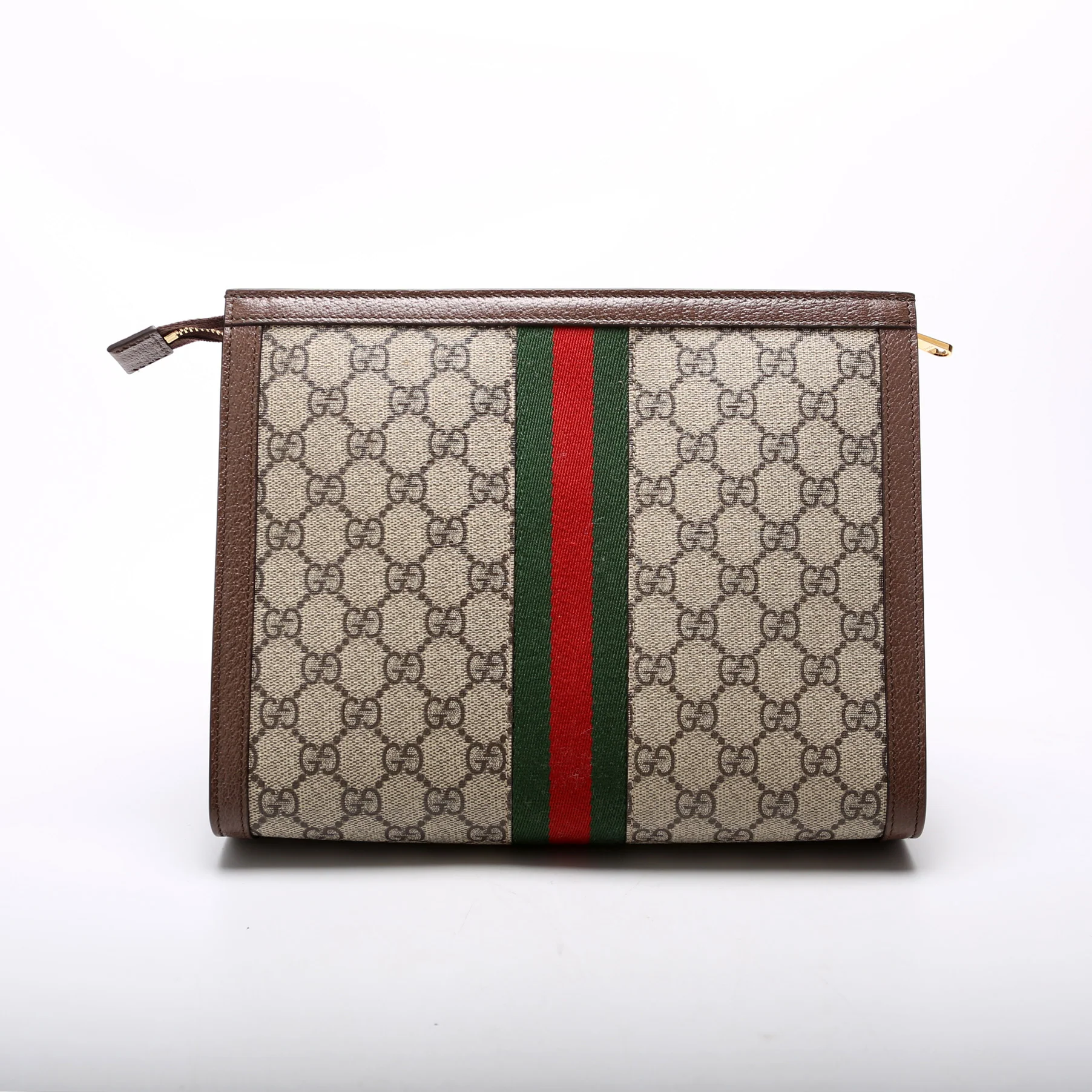 625549 GG Supreme Ophidia Zip Pouch Brown - Image 4
