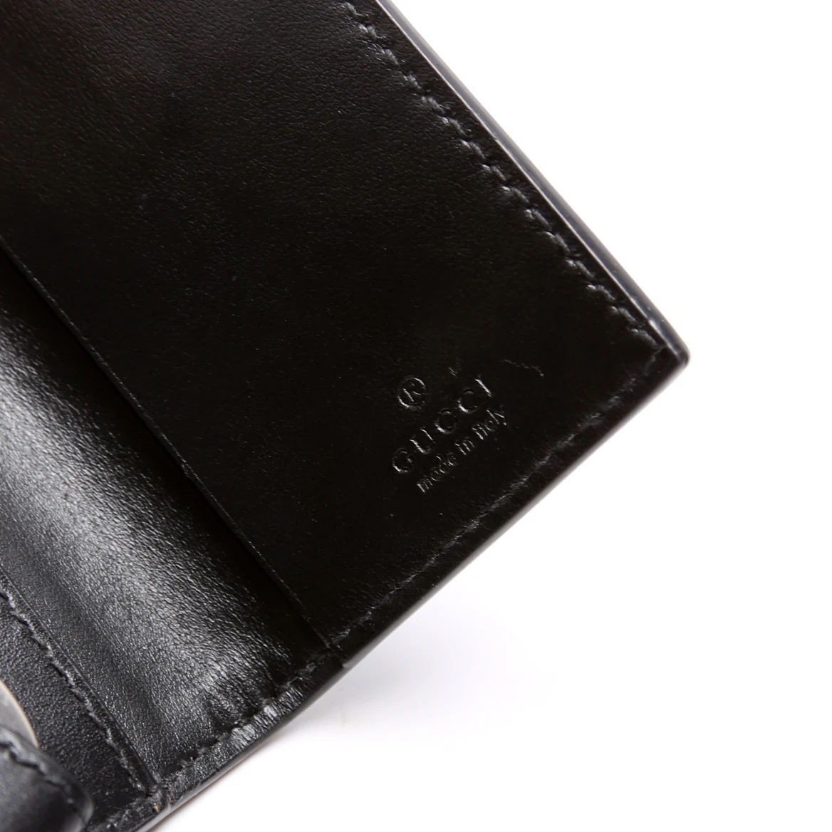 625565 Embossed GG Key Holder Black - Image 8