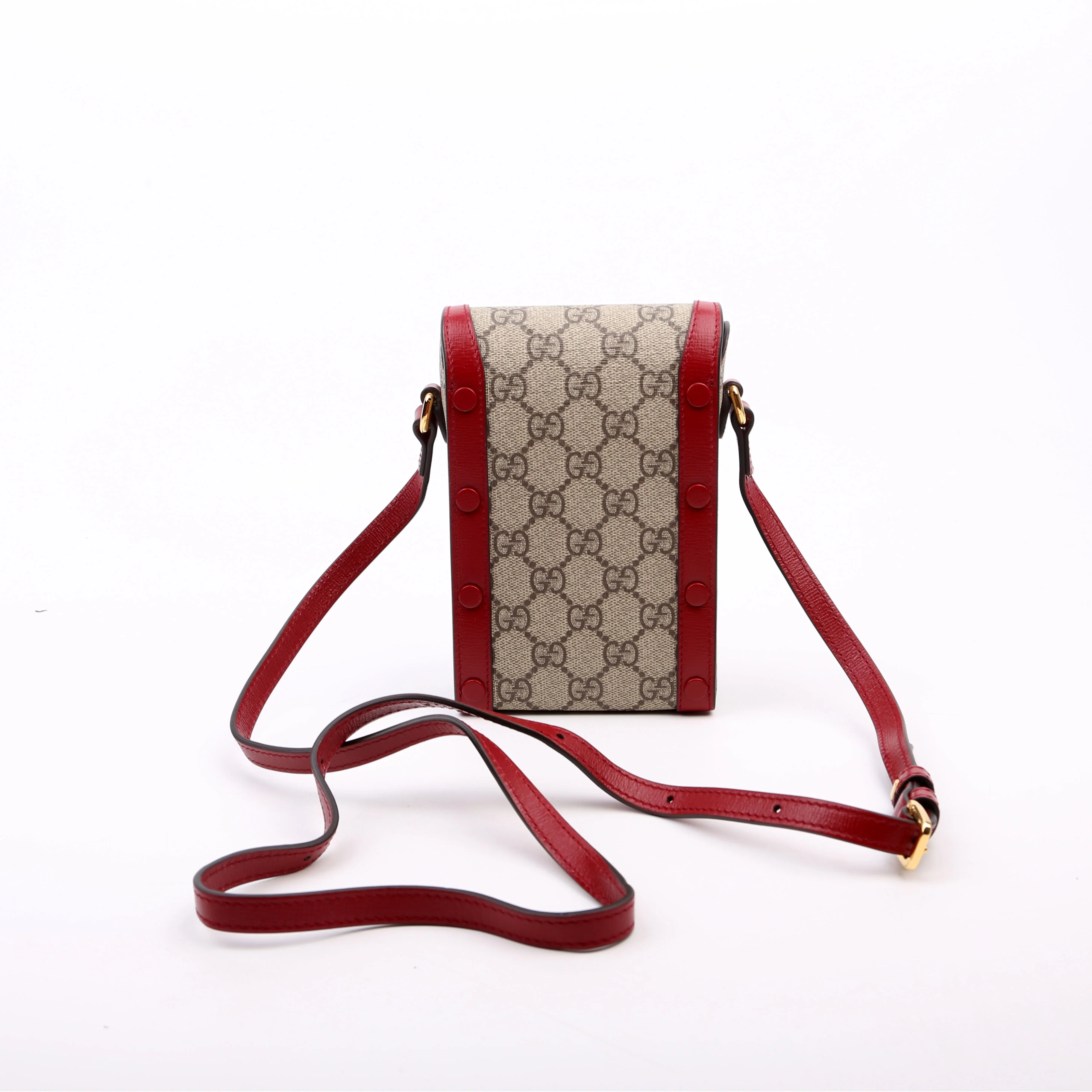 625615 Horsebit 1955 GG Supreme Mini Bag Red - Image 3