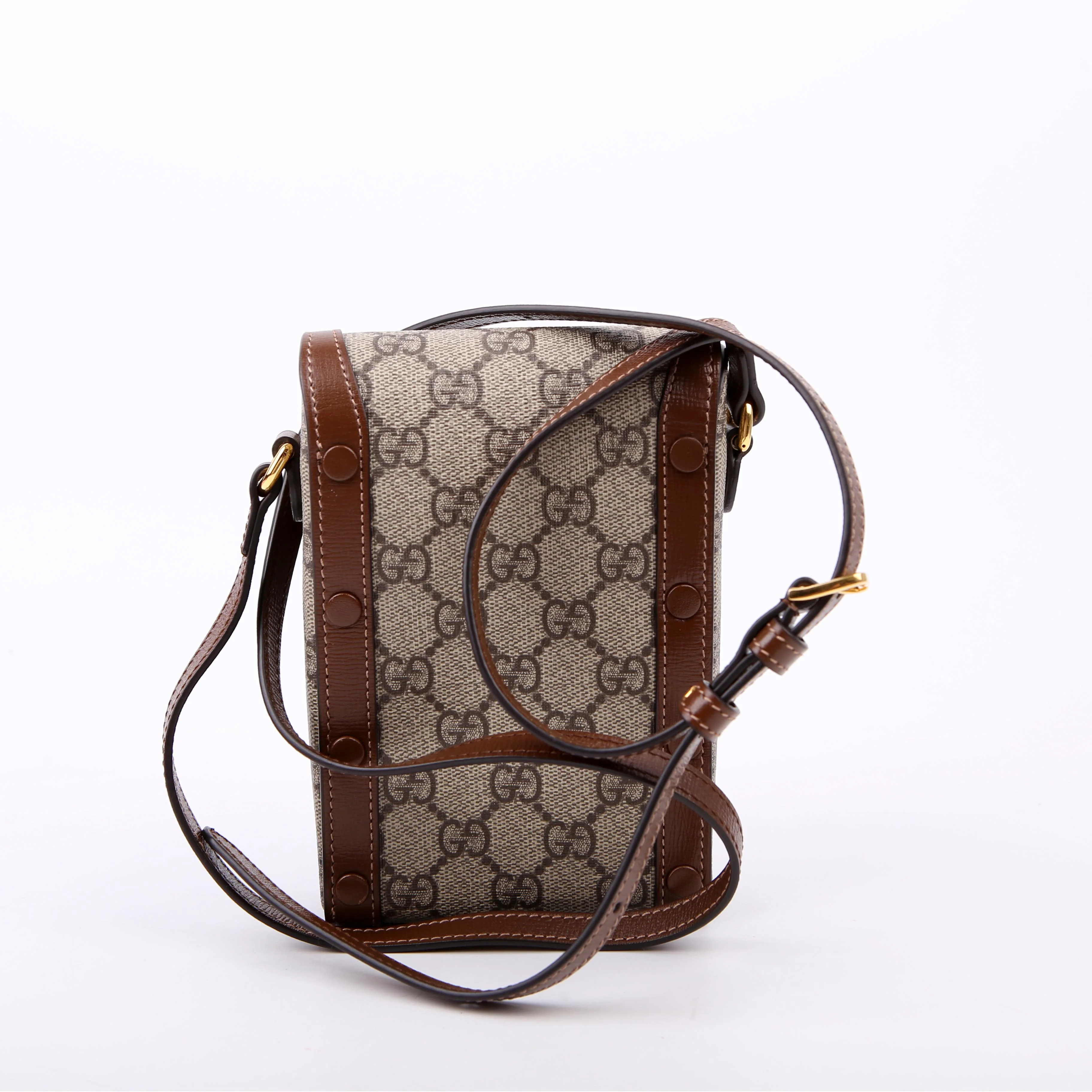 625615 Horsebit 1955 GG Supreme Mini Bag White - Image 3