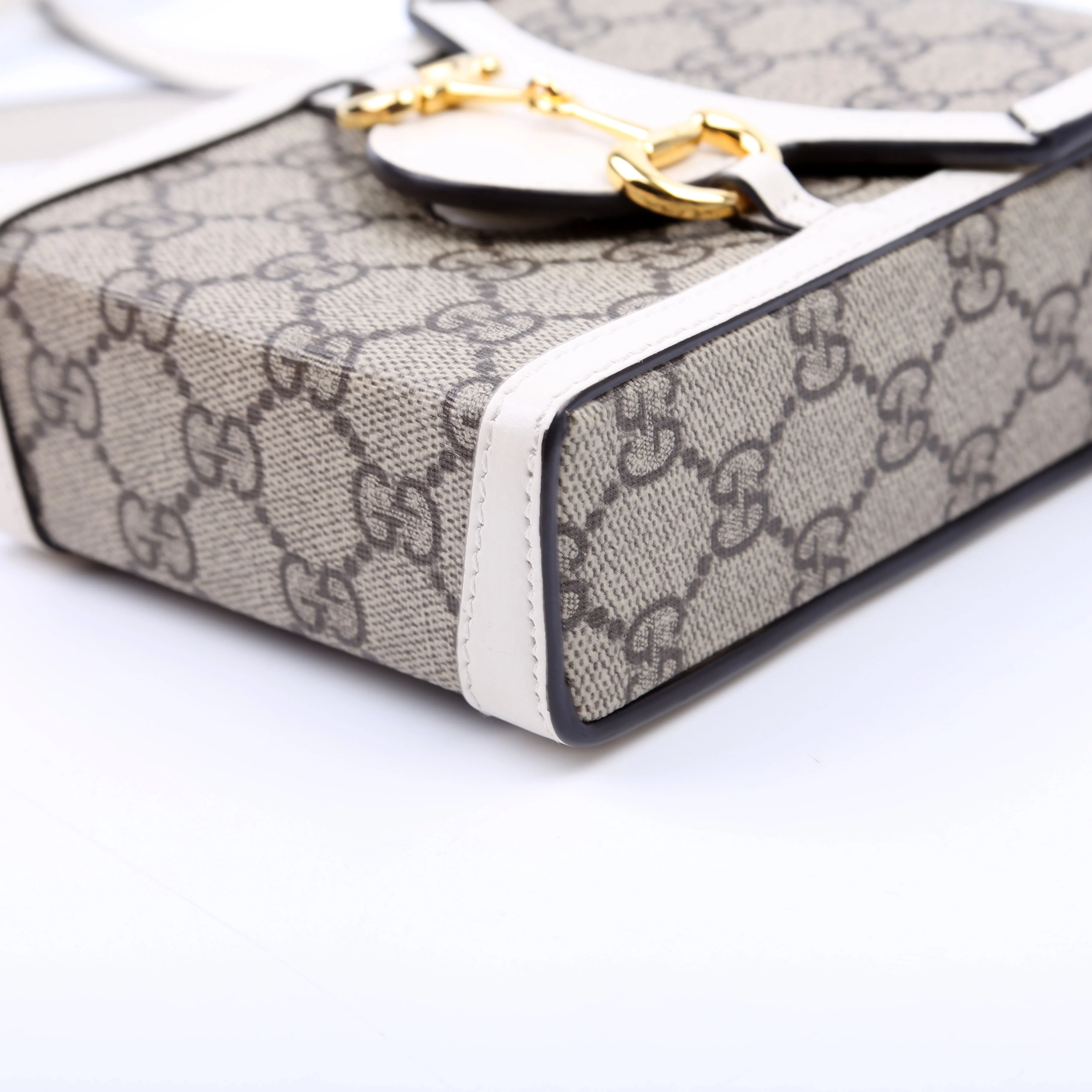 625615 Horsebit 1955 GG Supreme Mini Bag White - Image 7