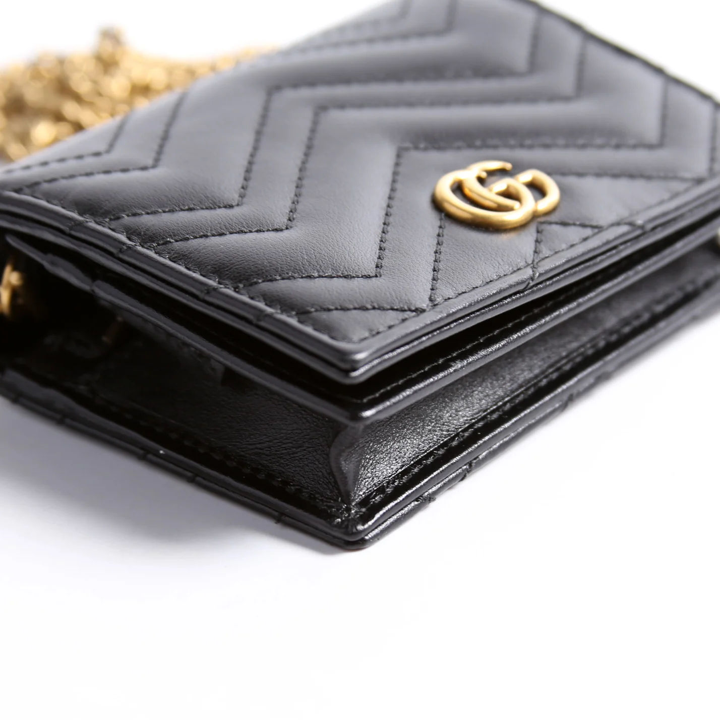625693 Marmont Card Case With Chain Black - Image 6
