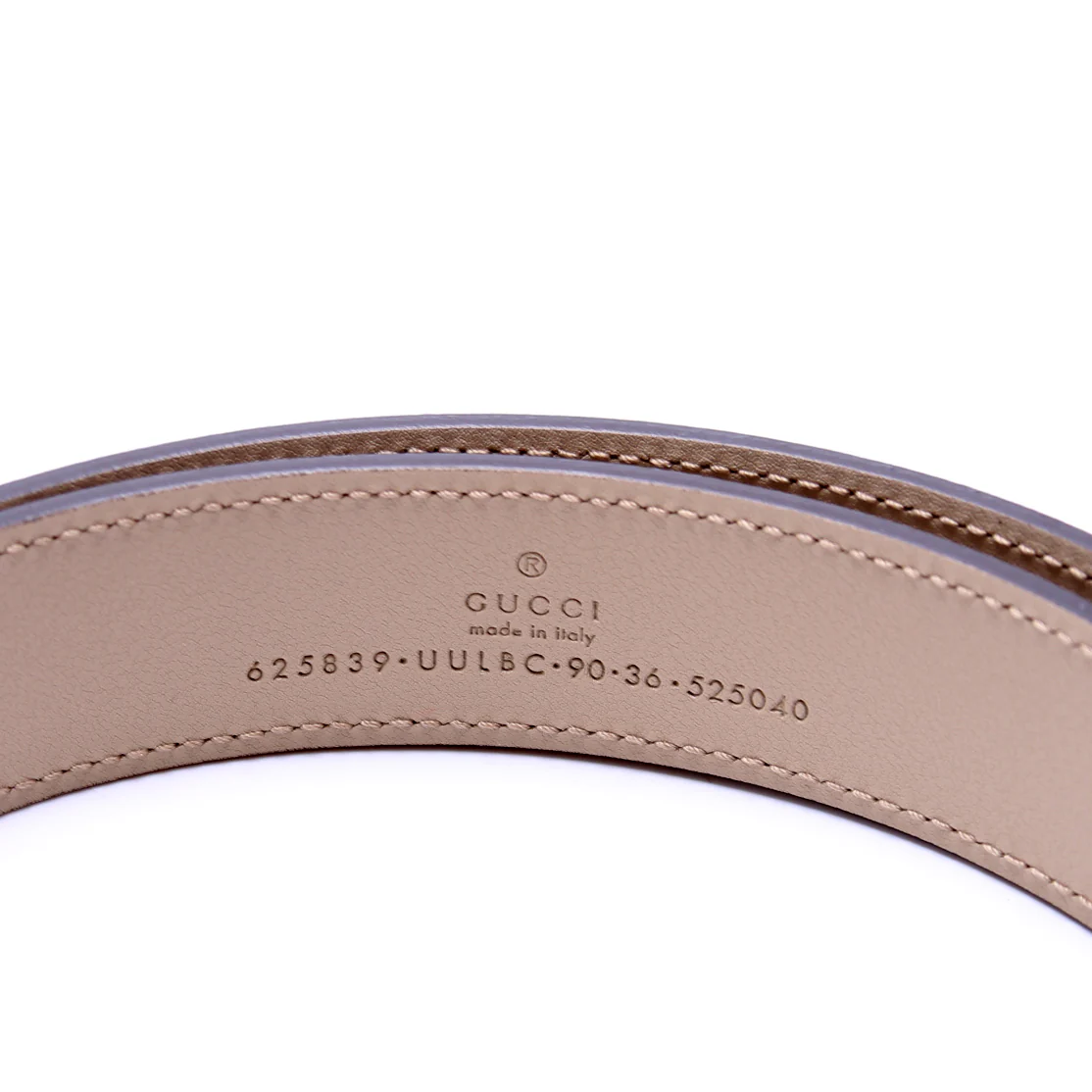 625839 GG Marmont Supreme/Leather Belt Size 90/36 - Image 3