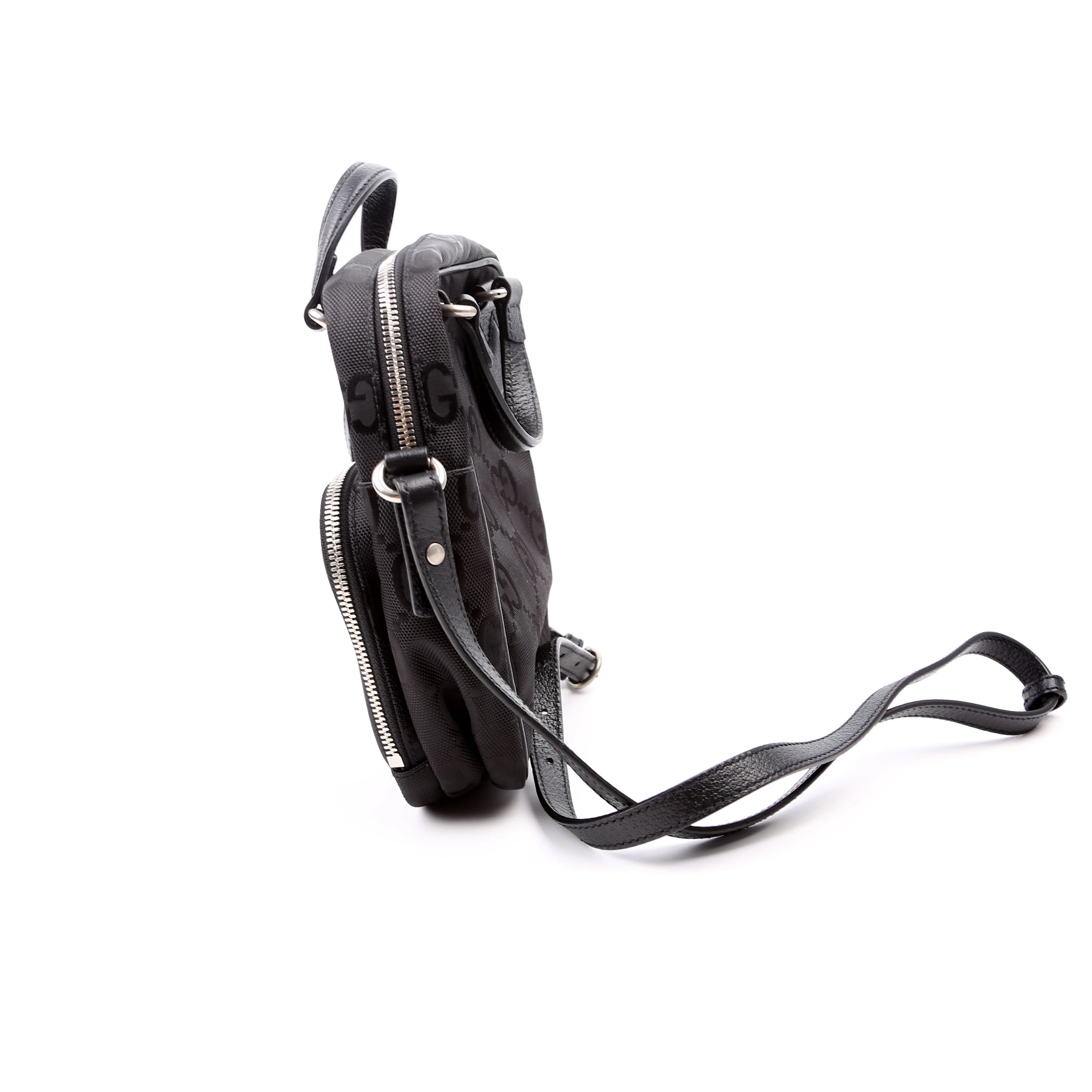 625850 GG Nylon Off the Grid Shoulder Bag Black - Image 4