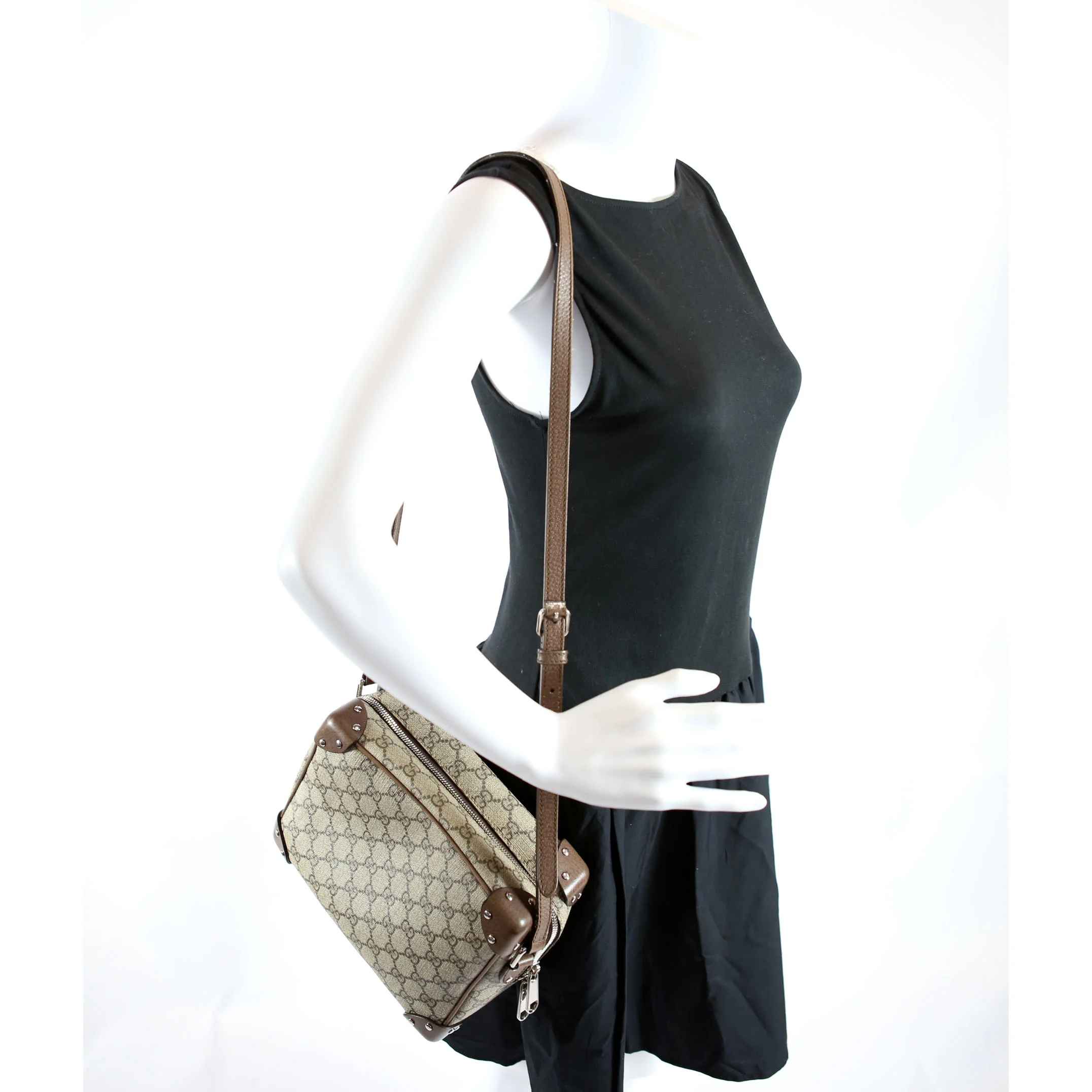 626363 GG Supreme Square Messenger Bag Beige/Brown - Image 12