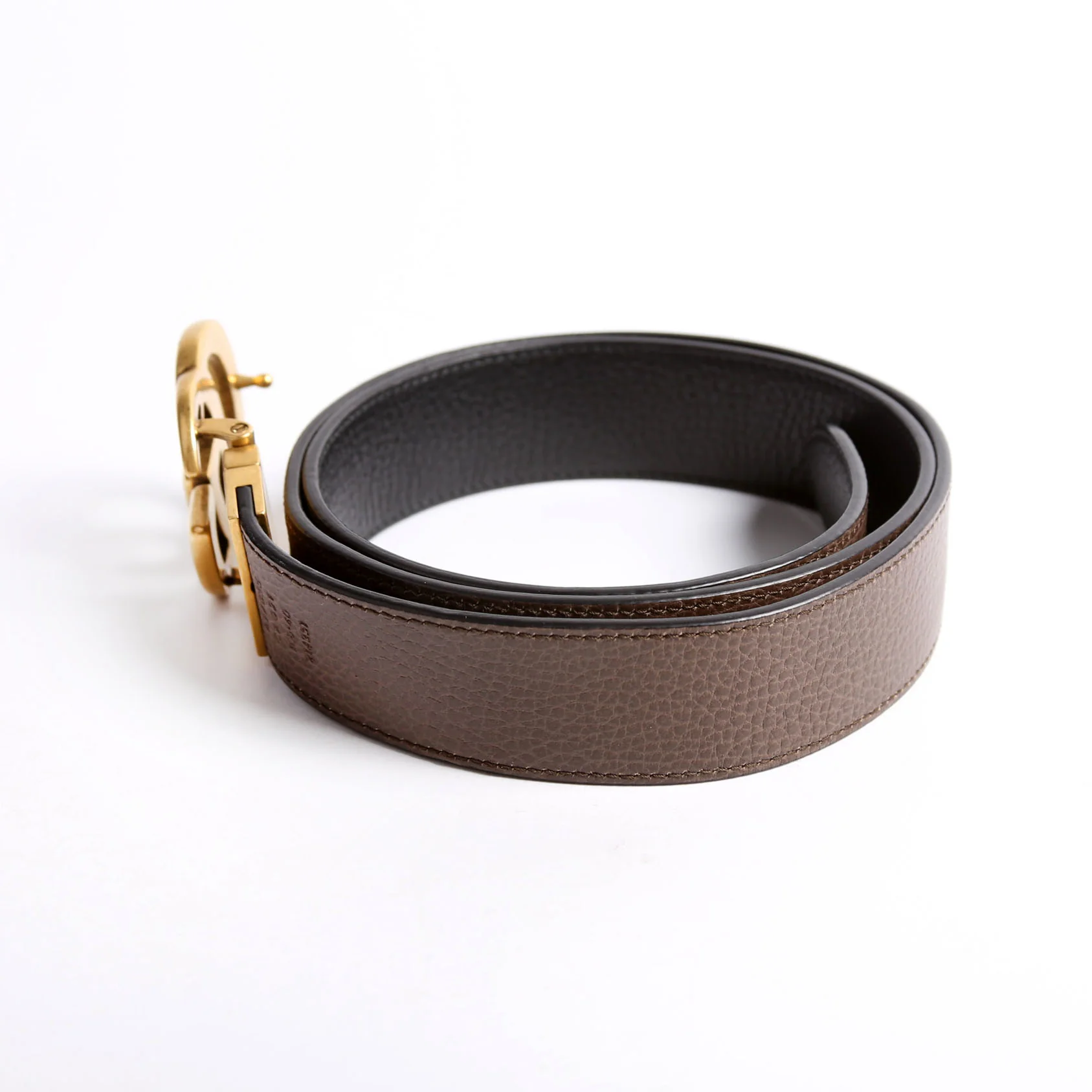 627005 Marmont Reversible Leather Belt Size 100/40 Brown/Black - Image 2