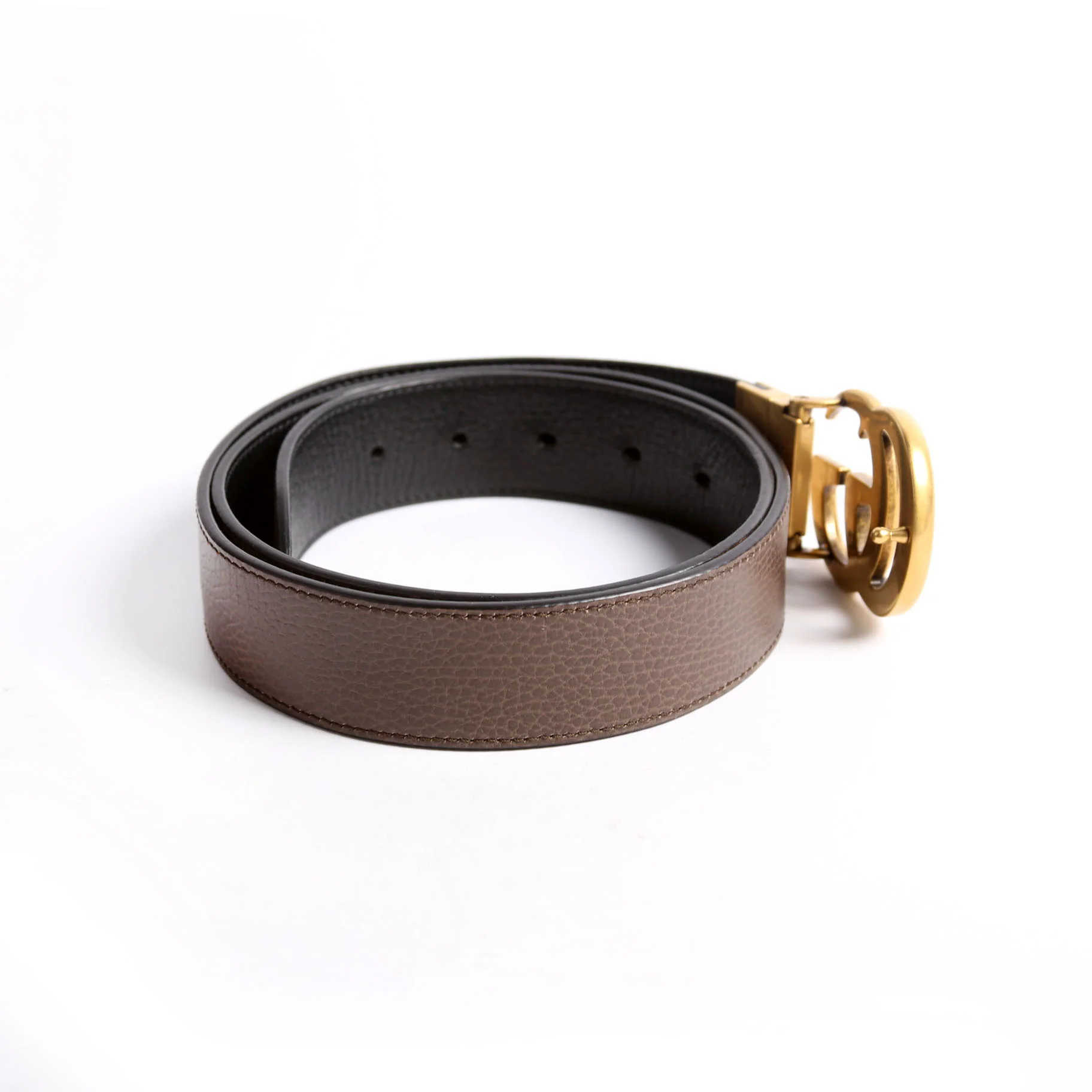 627005 Marmont Reversible Leather Belt Size 100/40 Brown/Black - Image 4