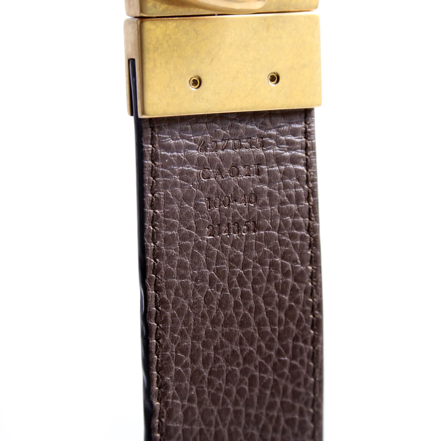 627005 Marmont Reversible Leather Belt Size 100/40 Brown/Black - Image 8