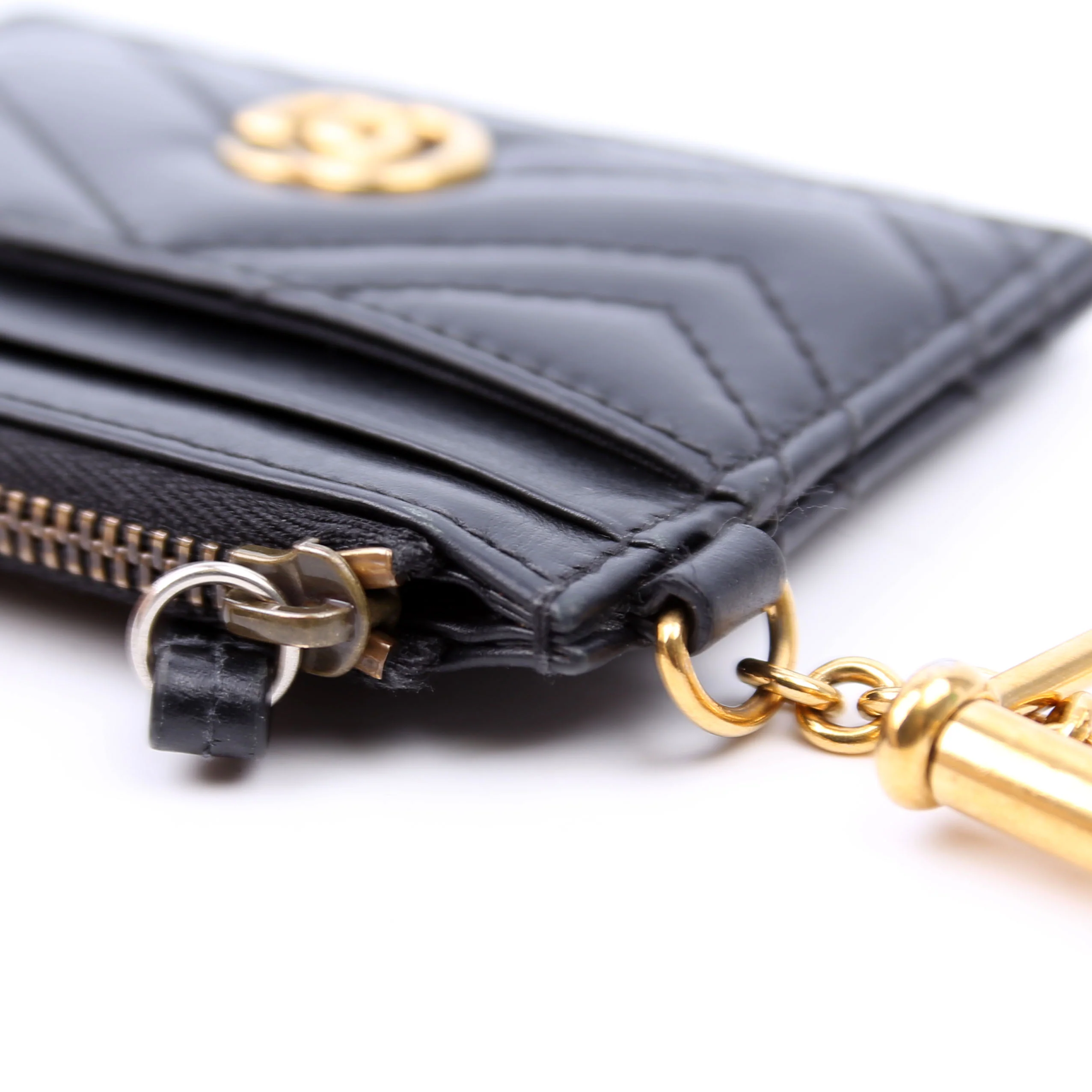 627064 Marmont Keychain Wallet Black - Image 9