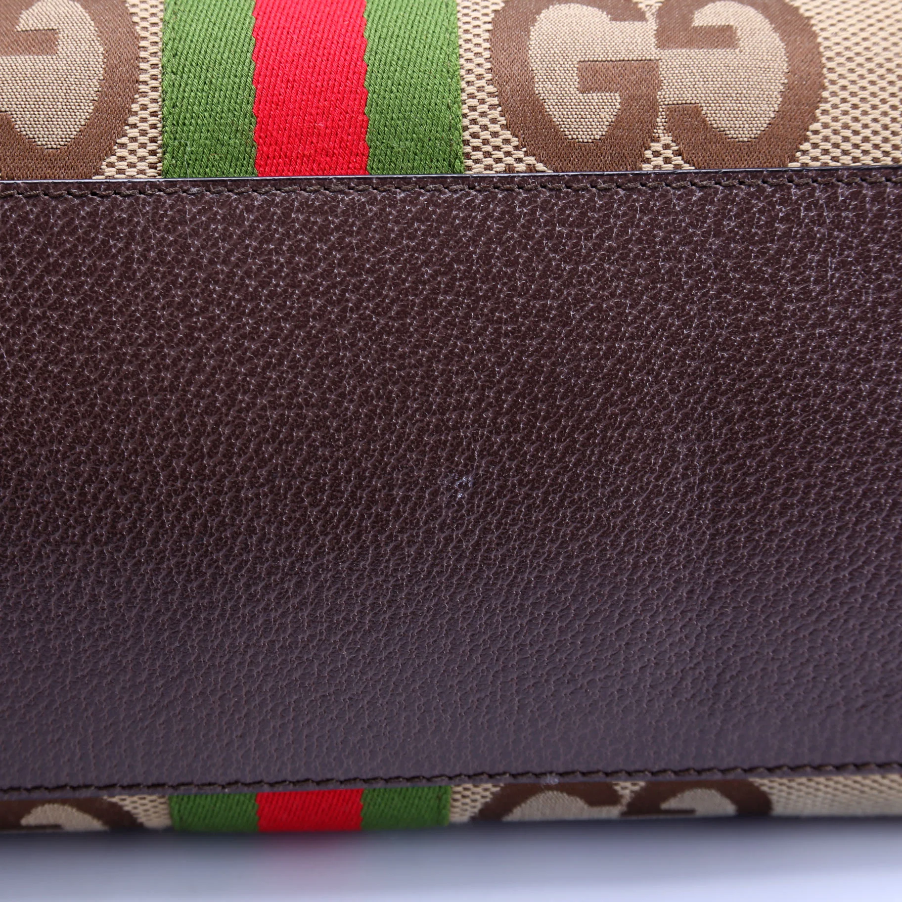 631685 Jumbo GG Ophidia Tote Brown - Image 5