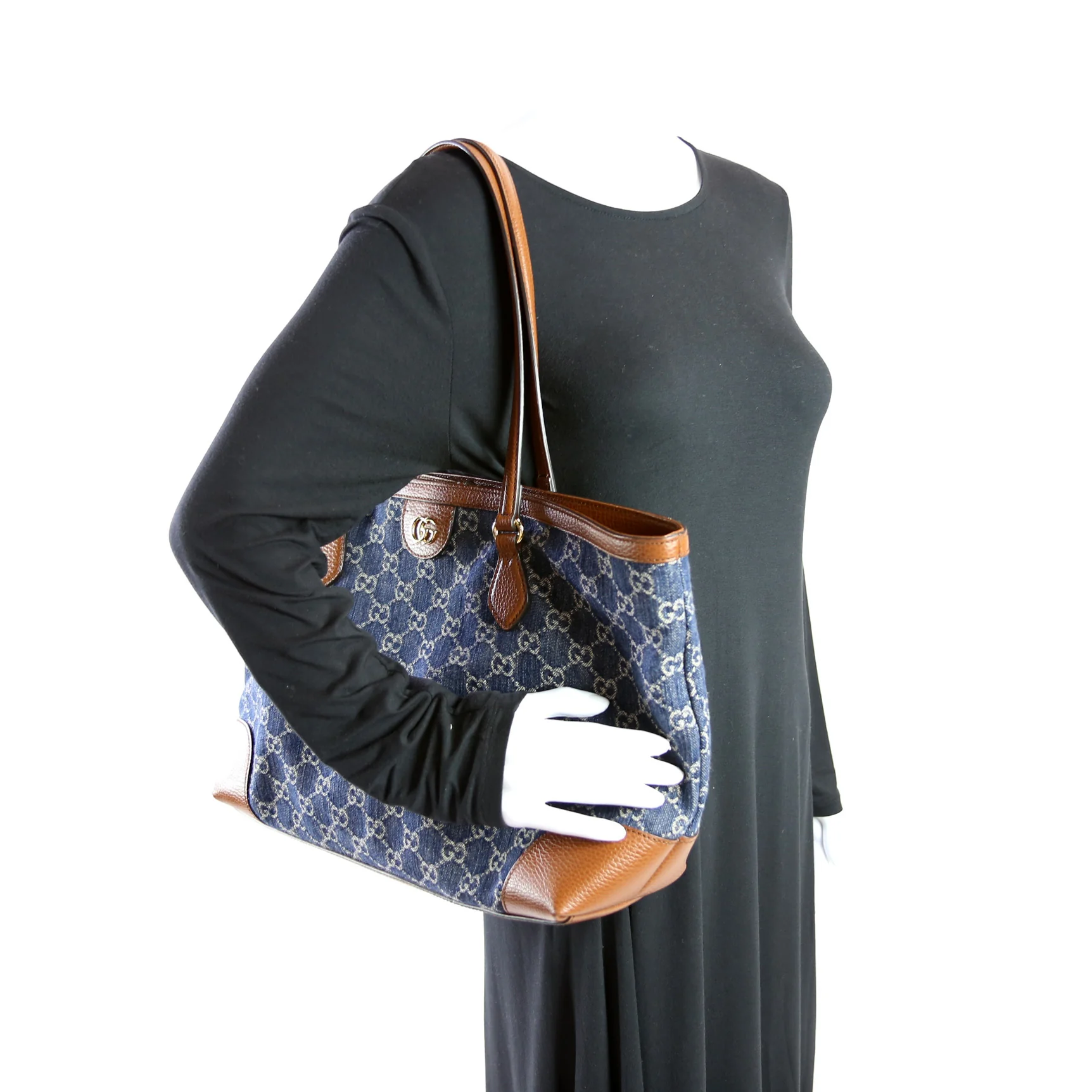 631685 Ophidia GG Denim Tote - Image 10