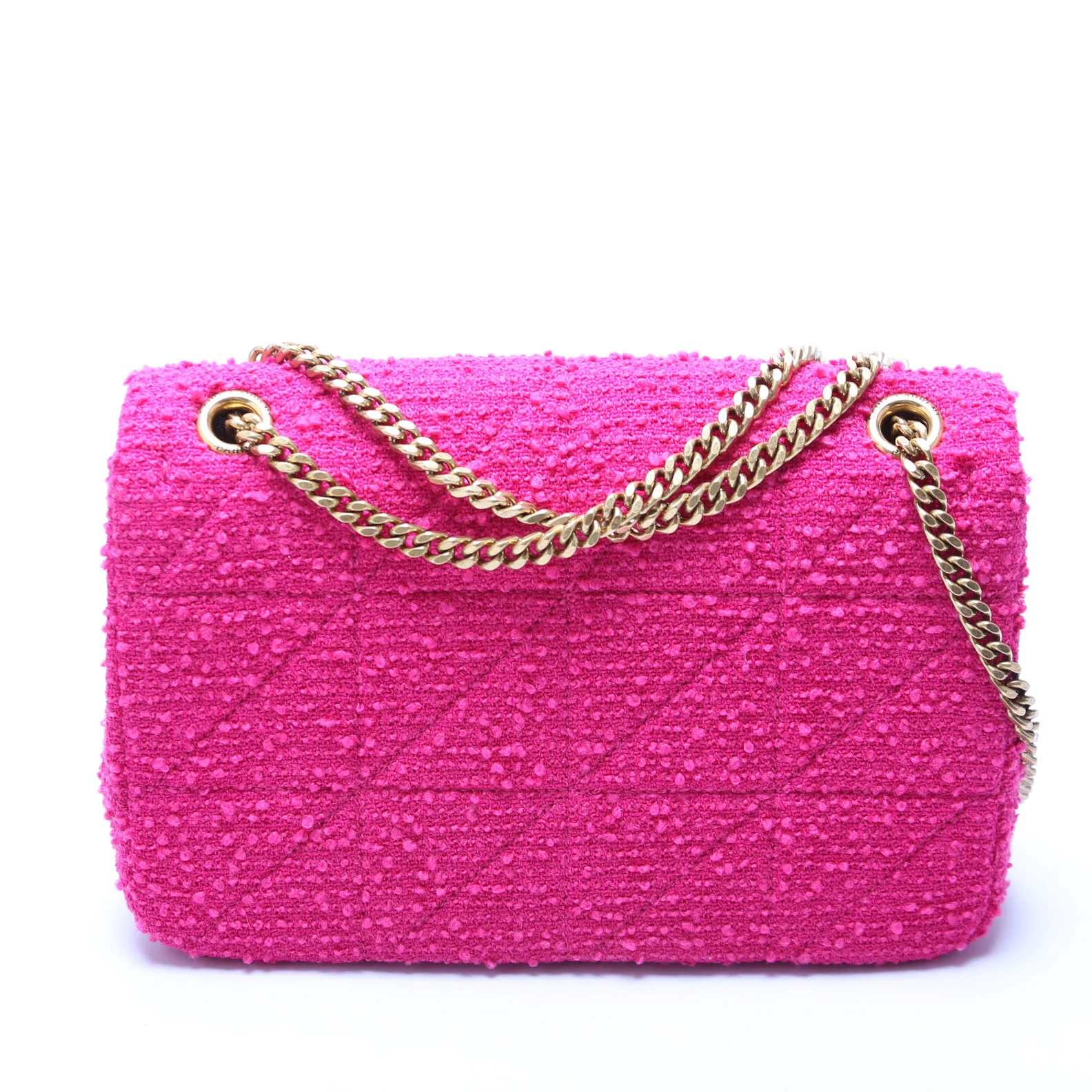 6348202 Jamie Quilted Tweed Medium Chain Bag Pink - Image 3