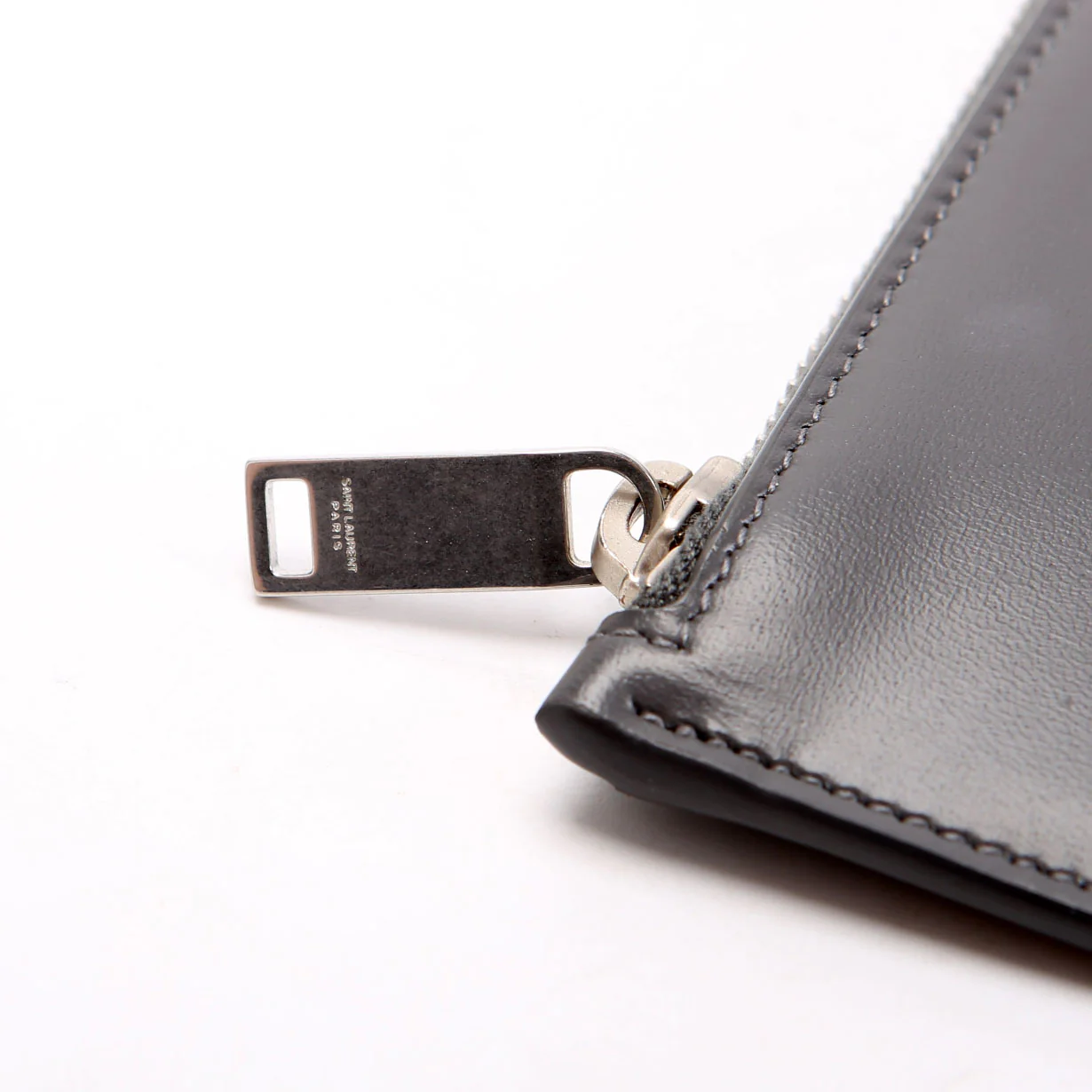 635097 Calfskin Pouch Small Grey - Image 7