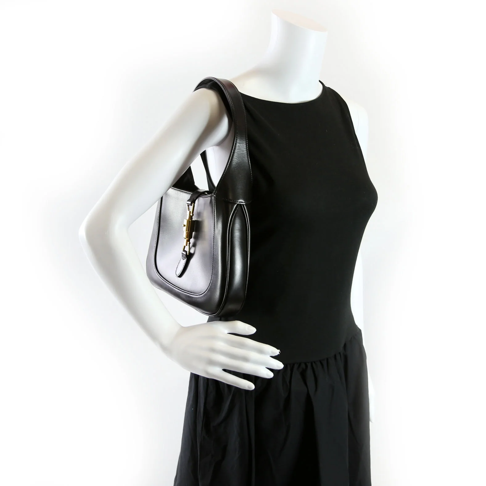 636709 Jackie 1961 Shoulder Bag Small Black - Image 12