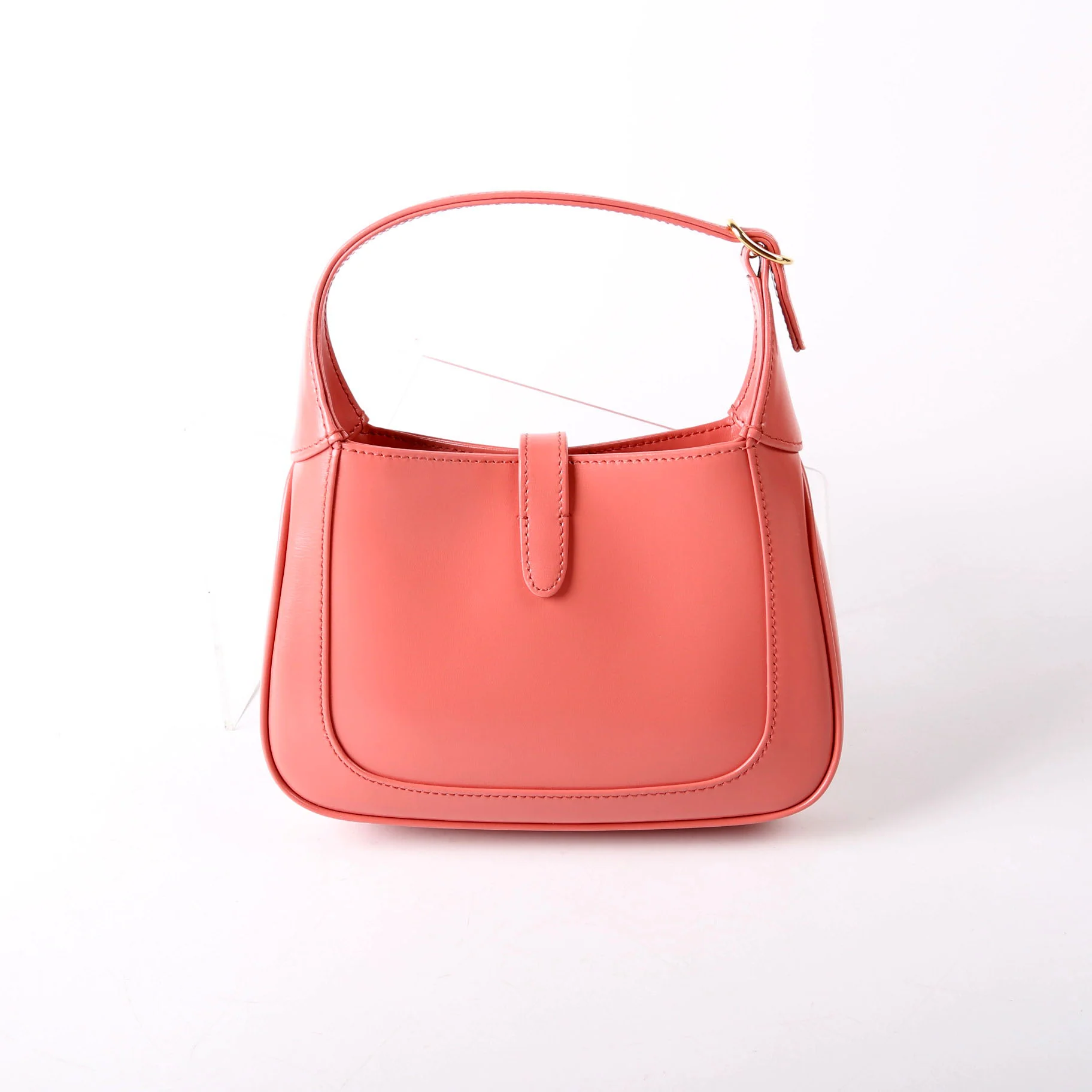 637091 Jackie 1961 Mini Hobo Leather Coral - Image 2