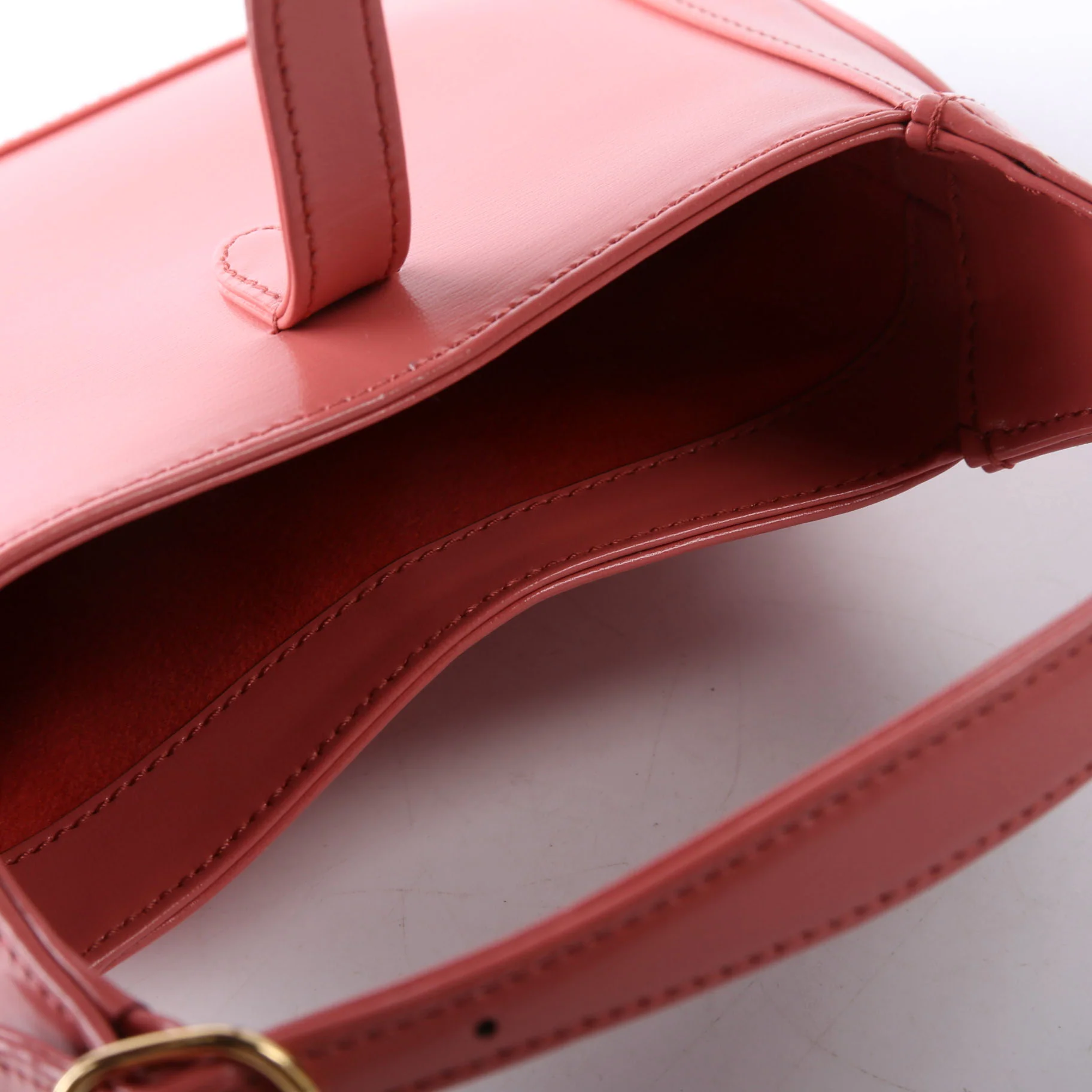 637091 Jackie 1961 Mini Hobo Leather Coral - Image 9