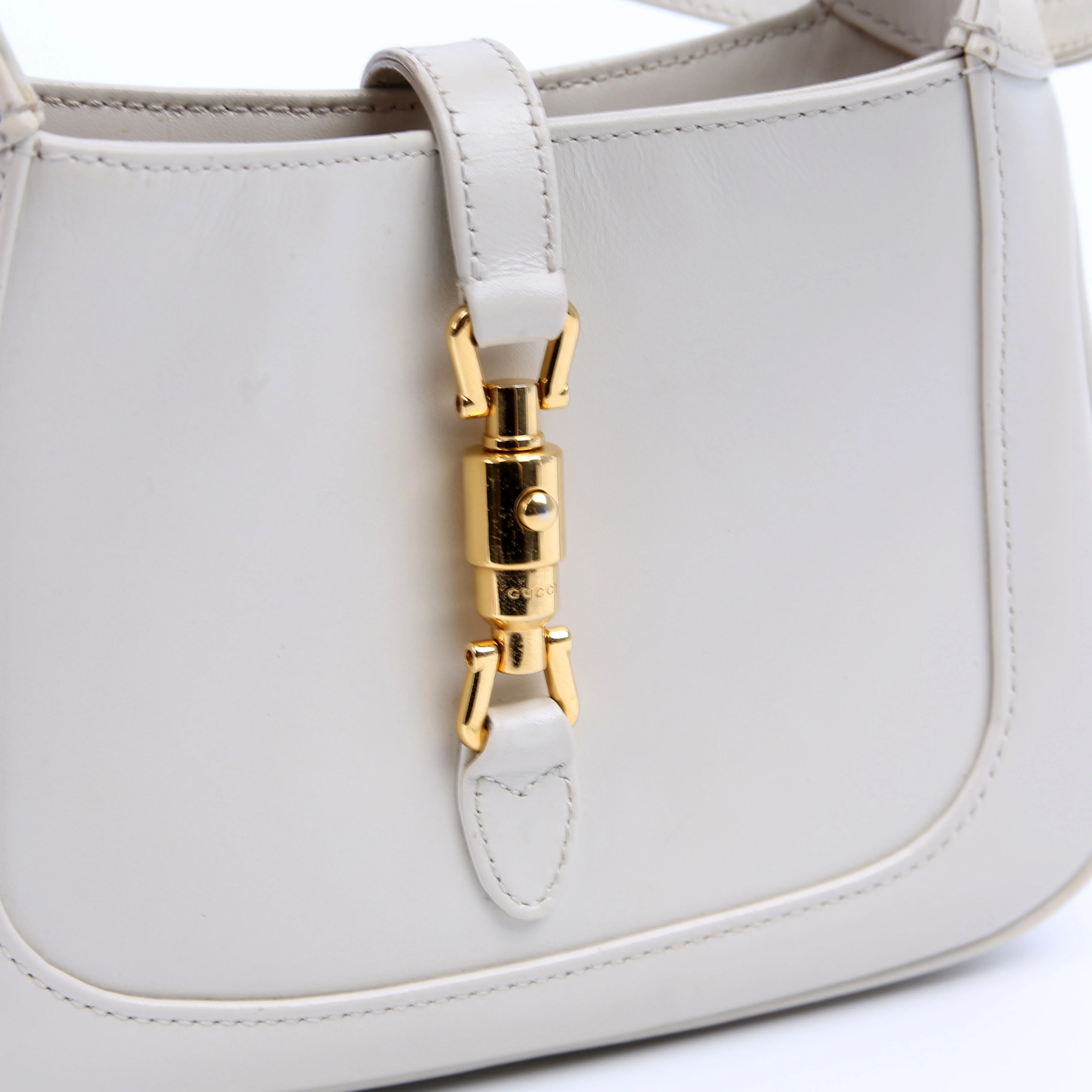 637091 Jackie 1961 Mini Hobo Leather White - Image 8