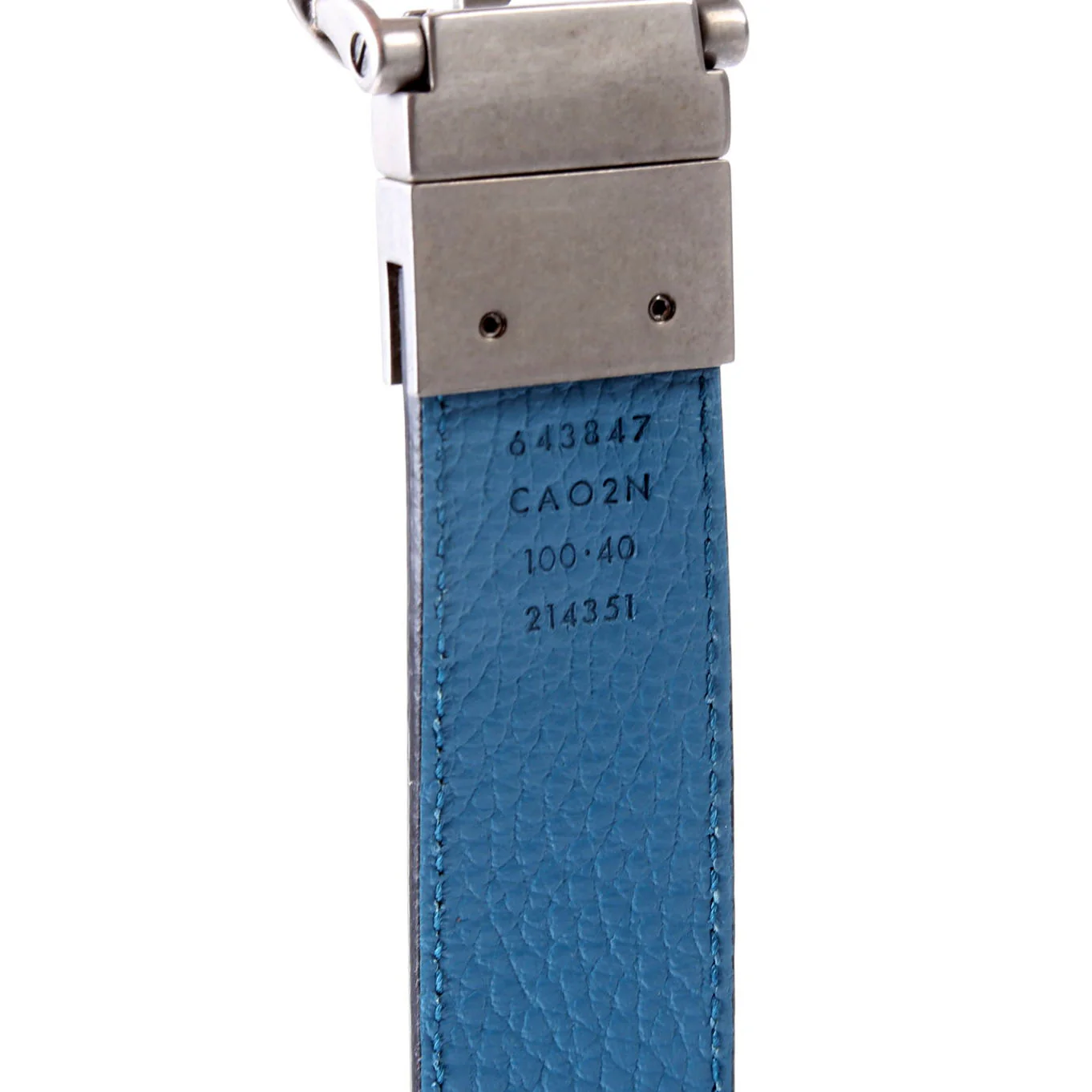 643847 GG Marmont Reversible Leather Belt Size 100/40 Blue - Image 5
