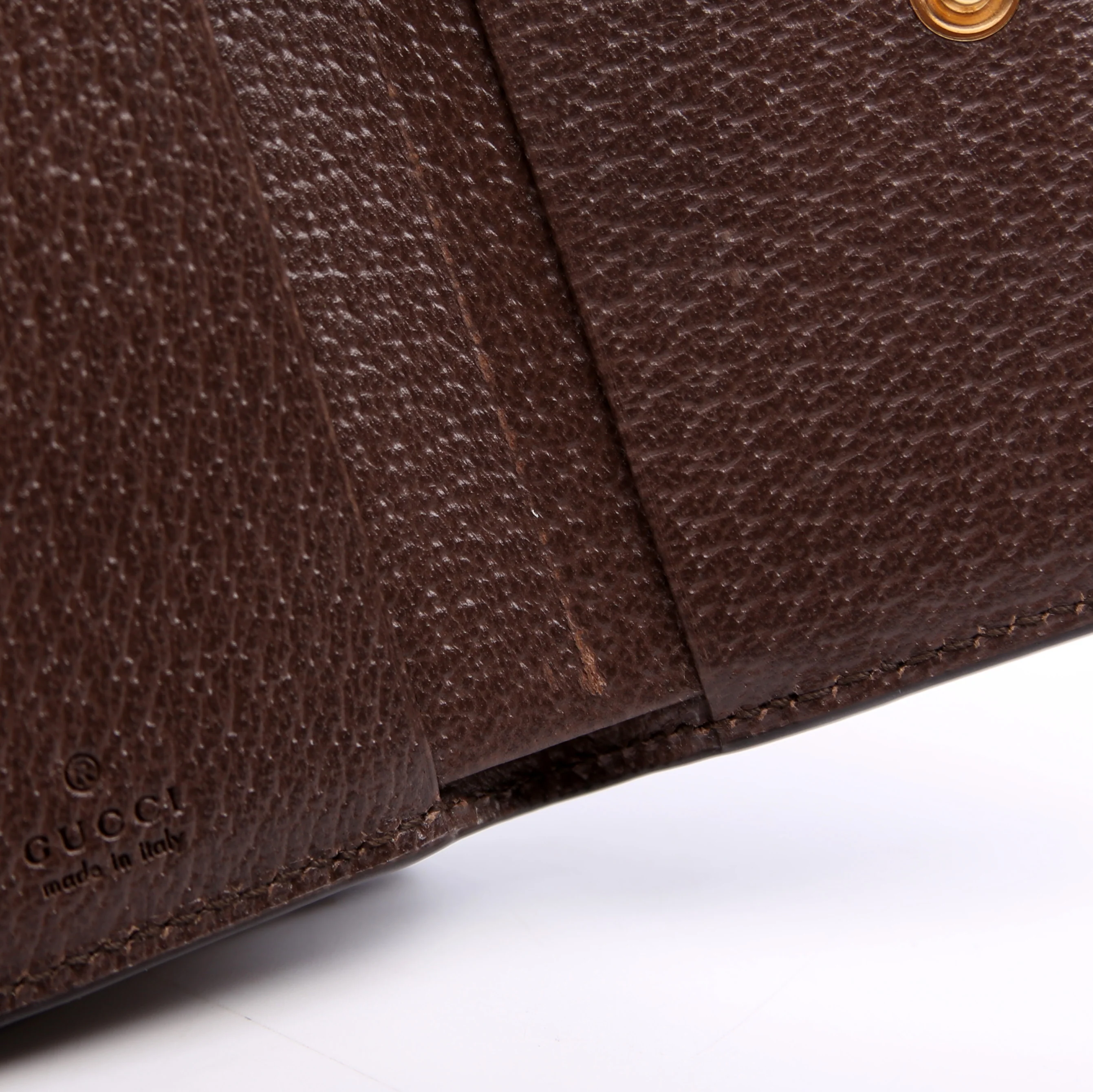 644334 Ophidia GG Supreme Tri-Fold Wallet Brown - Image 14