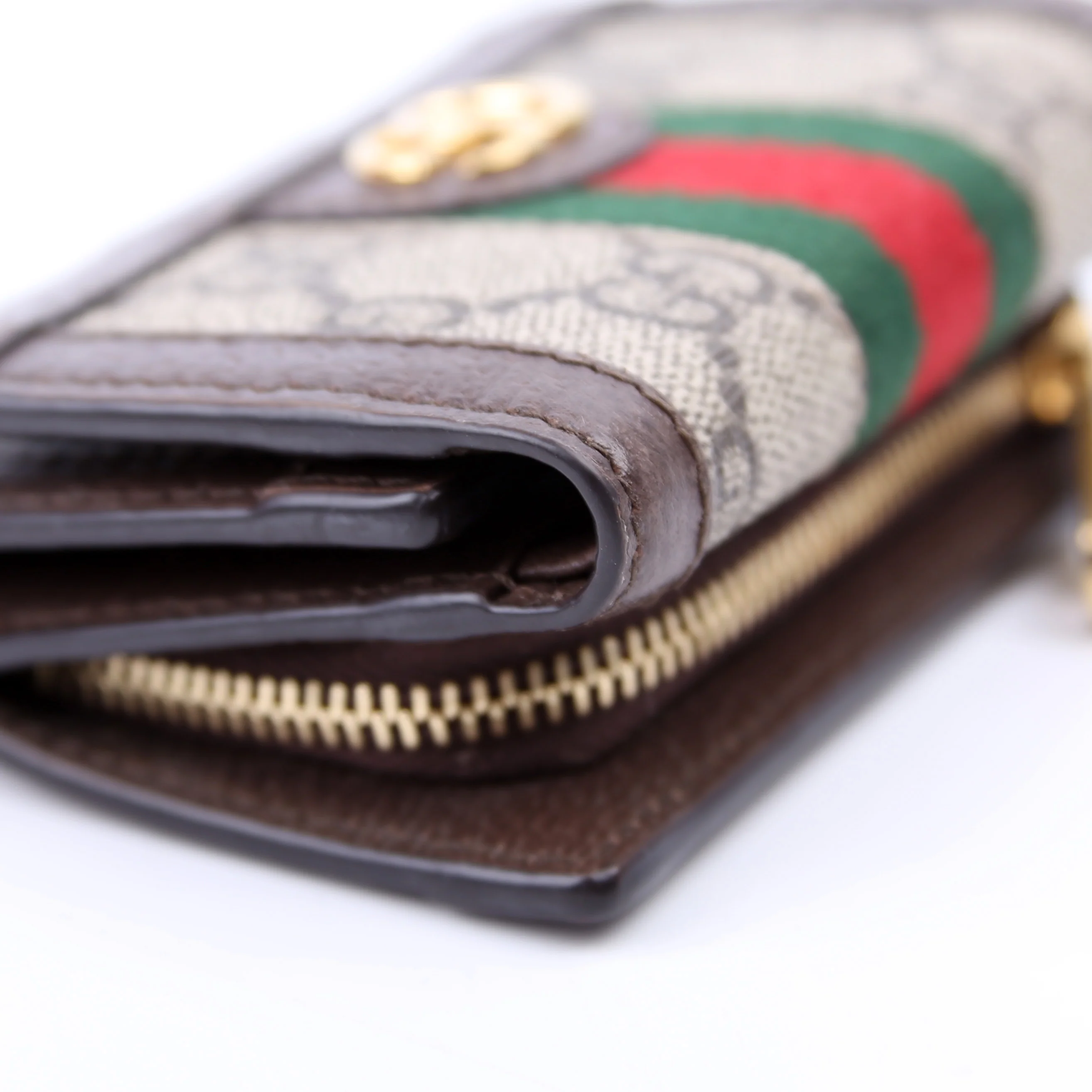 644334 Ophidia GG Supreme Tri-Fold Wallet Brown - Image 7