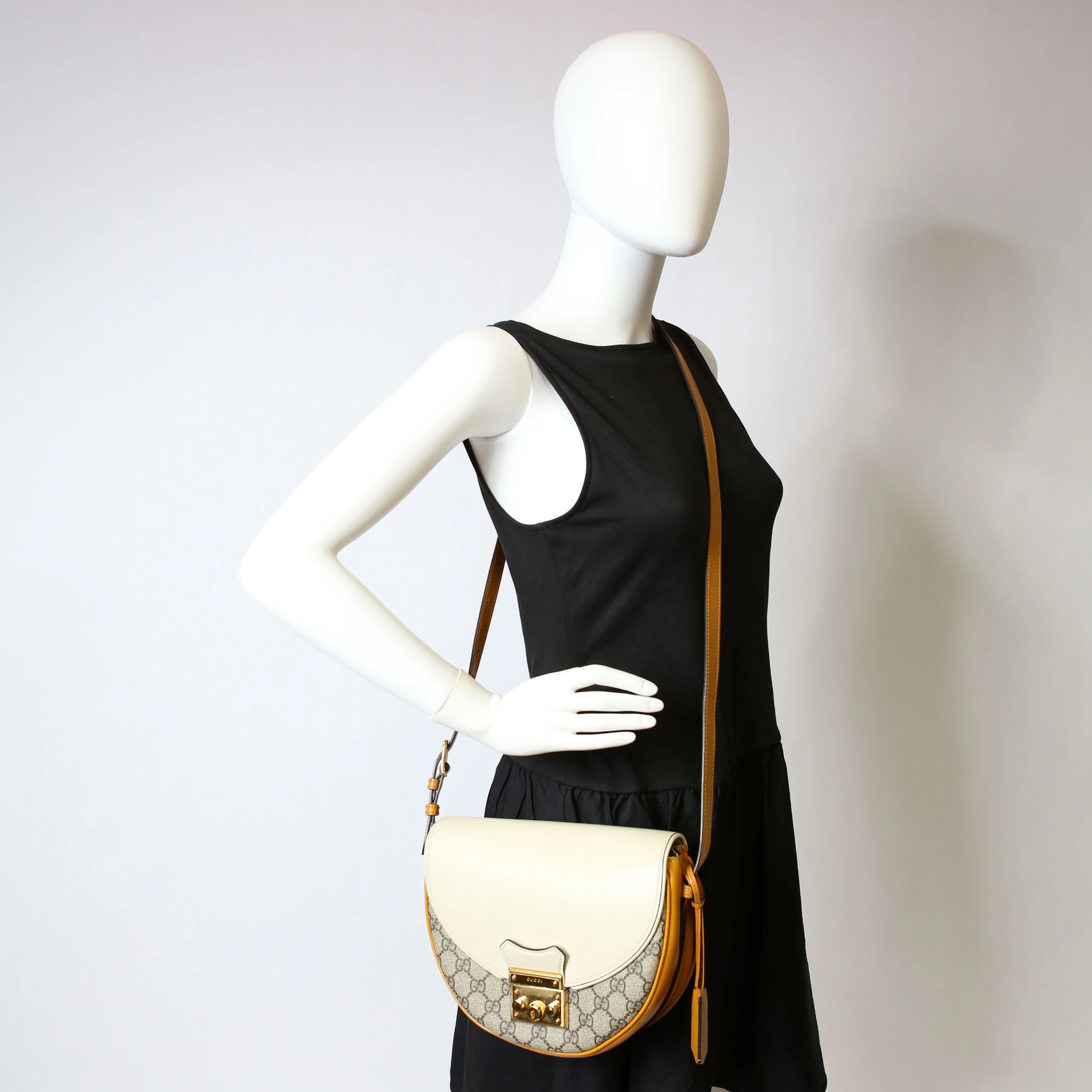644524 Padlock GG Supreme Small Messenger Cream/Yellow - Image 12