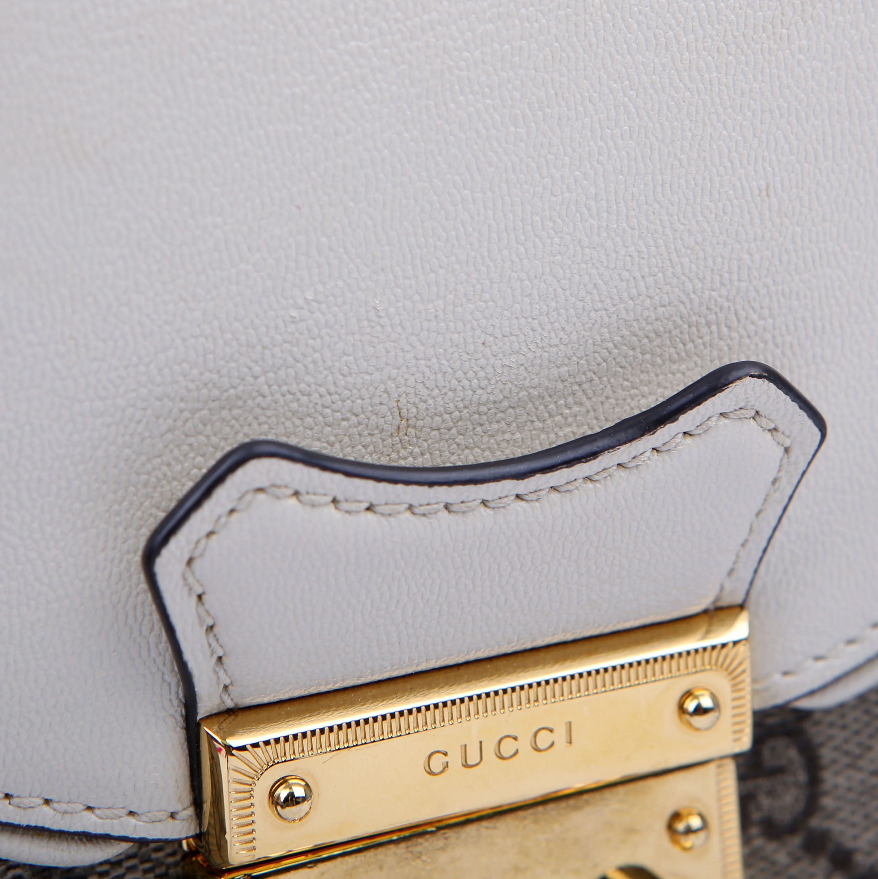 644524 Padlock GG Supreme Small Messenger Cream/Yellow - Image 7