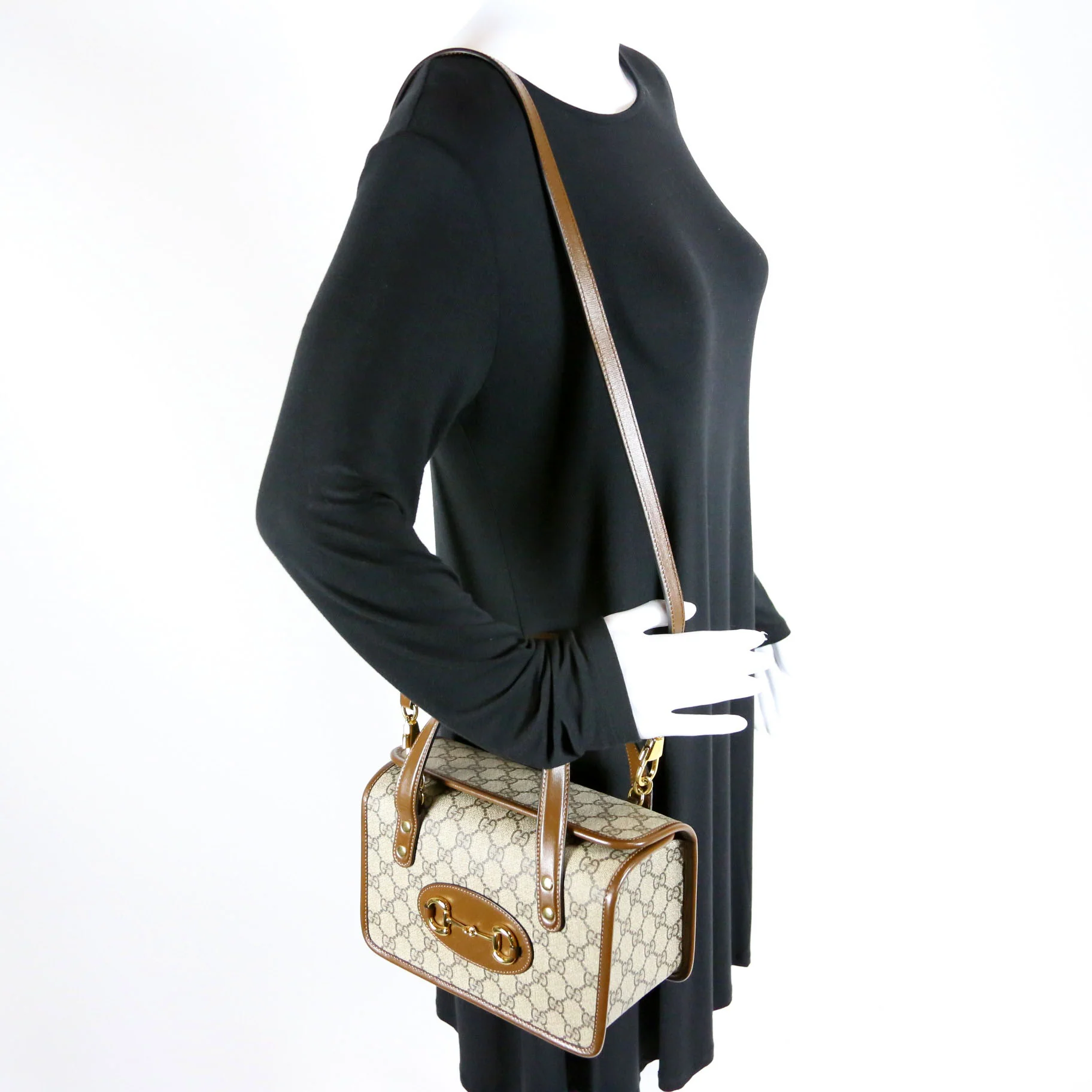 645453 GG Supreme 1955 Horsebit Mini Top Handle Bag - Image 10