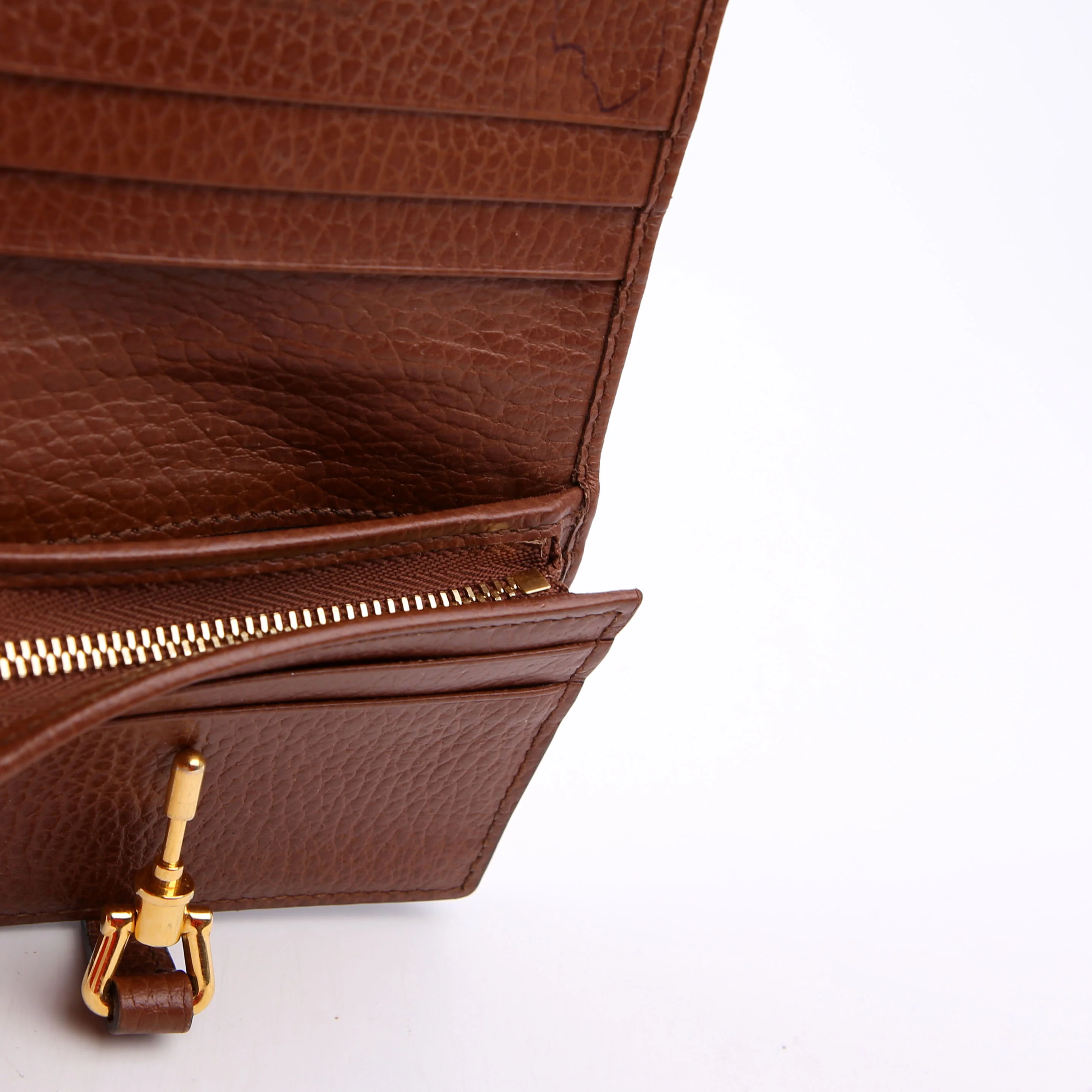 645536 GG Denim Jackie Card Case Brown/Navy - Image 10
