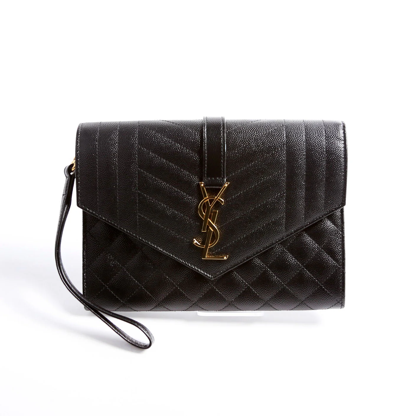 651030 Triquilt Wristlet Clutch Black - Image 7