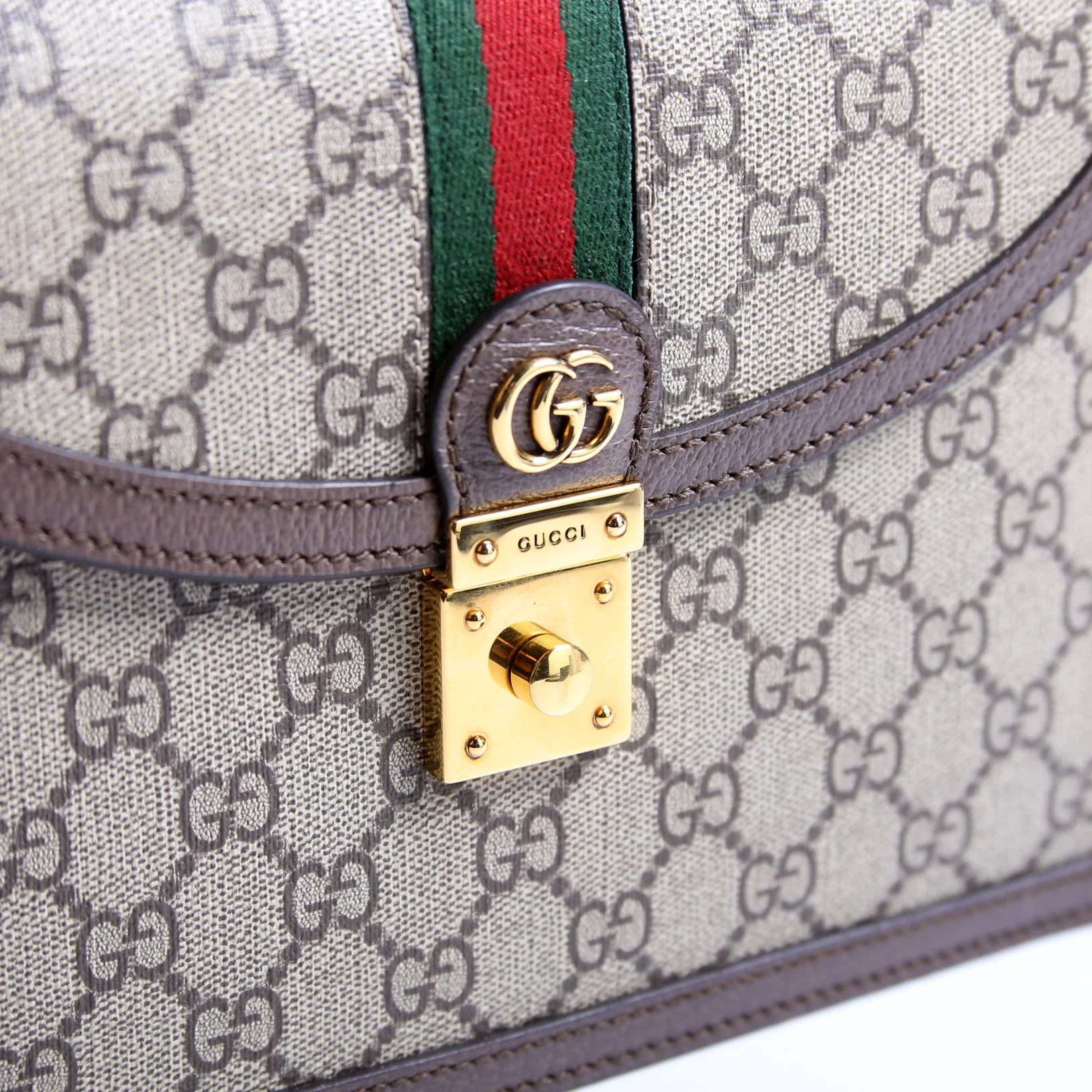 651055 GG Supreme Ophidia Small Top Handle Bag Brown - Image 10